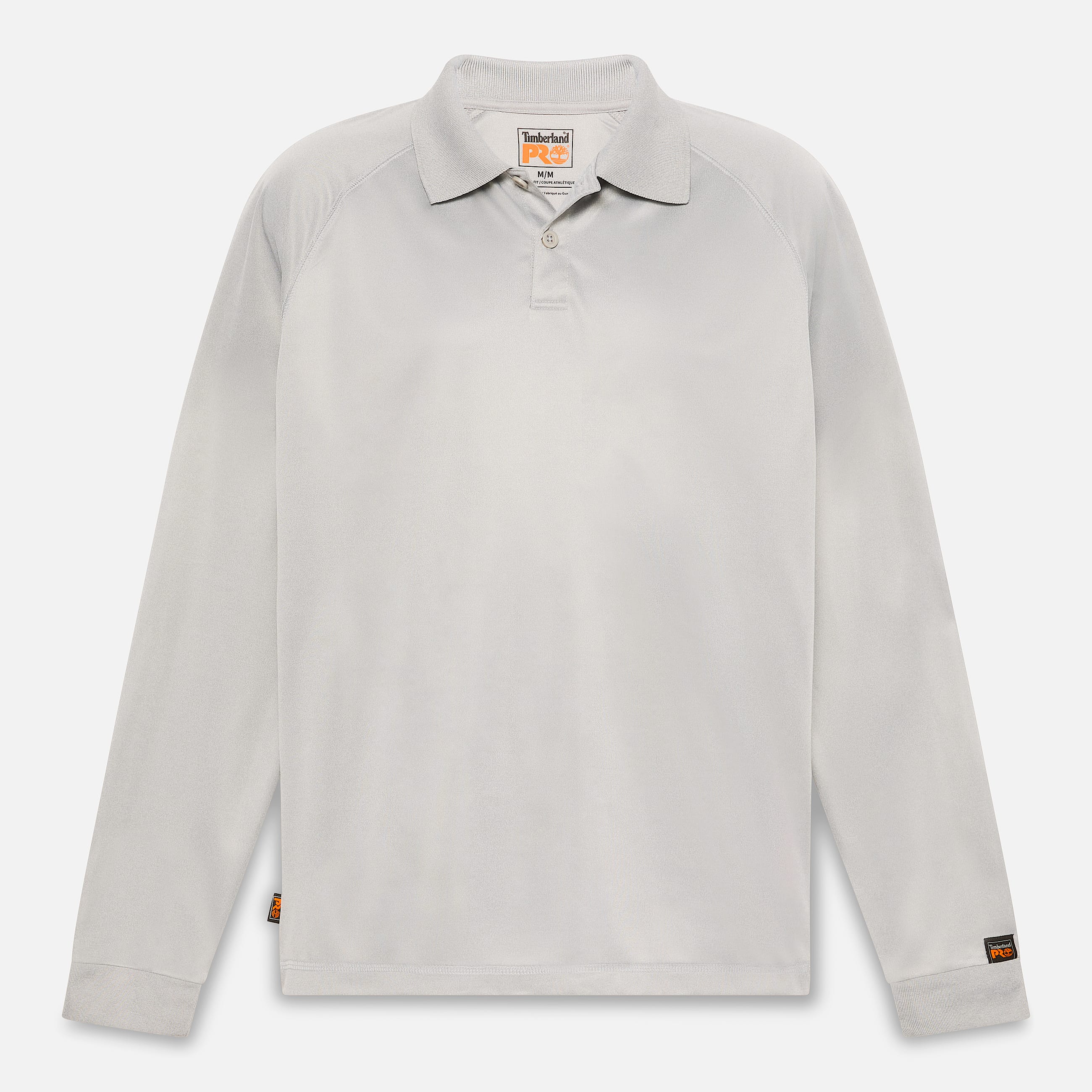 Mens Timberland PRO Wicking Good Long Sleeve Polo TBL Medium Grey Heather ALT10