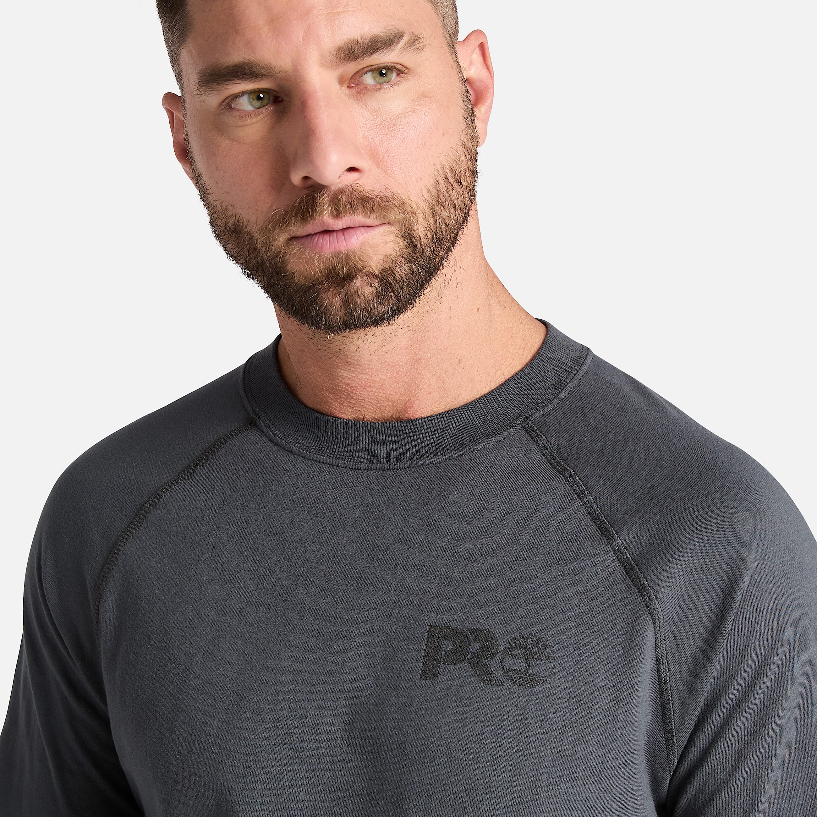 Mens Timberland PRO Core Reflective Logo LongSleeve TShirt TBL Asphalt ALT2