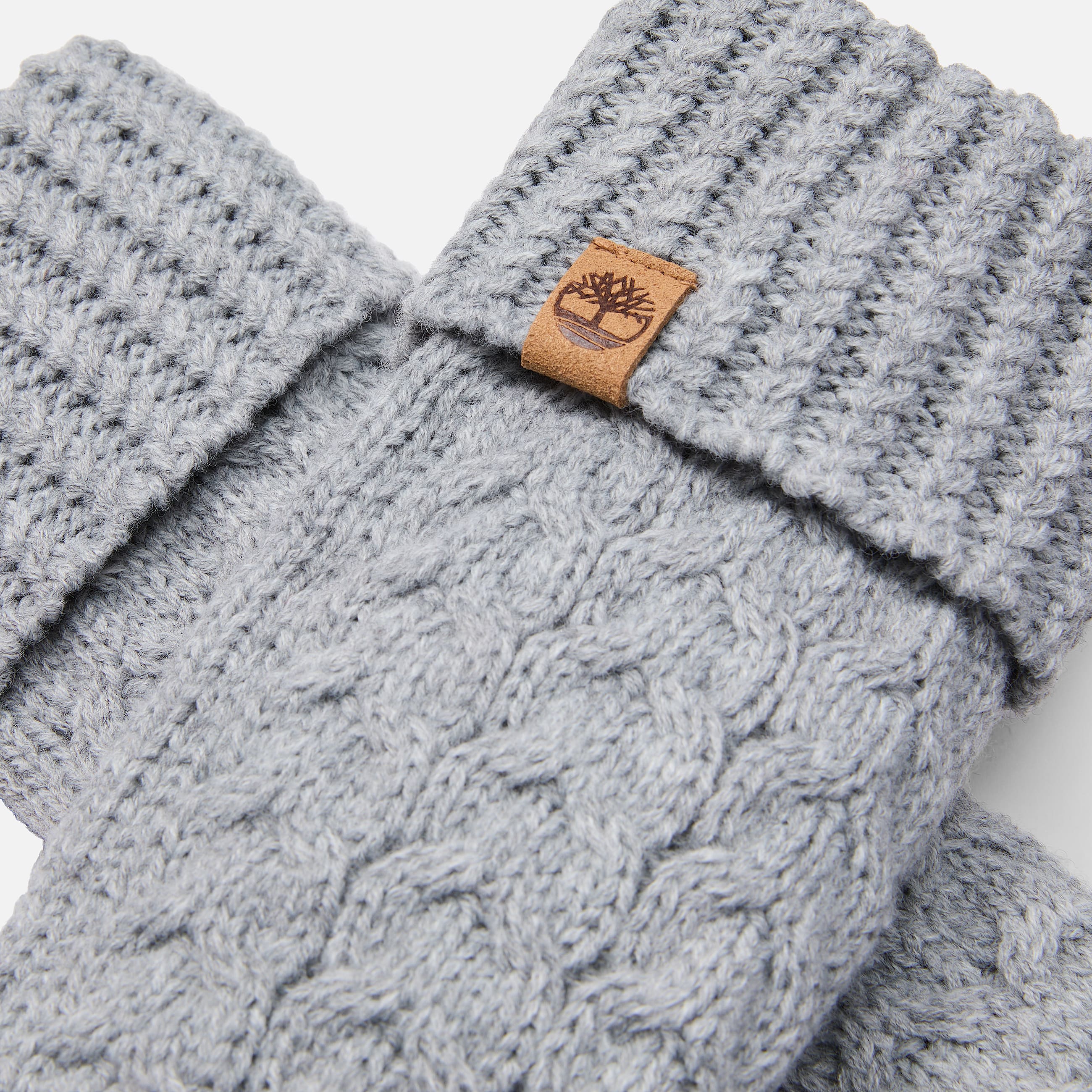 Cable Mitten TBL Grey Heather ALT1
