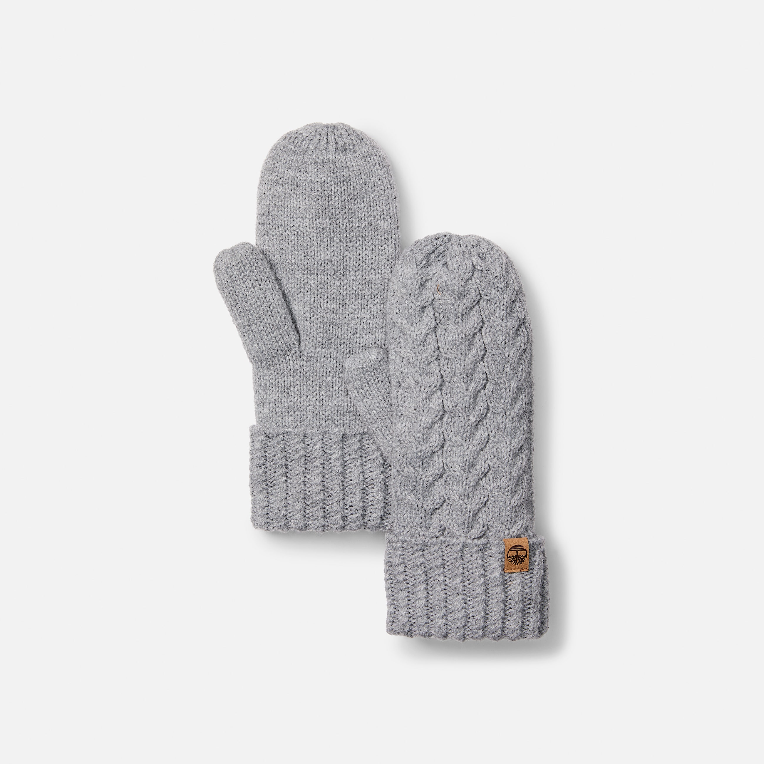 Cable Mitten TBL Grey Heather HERO