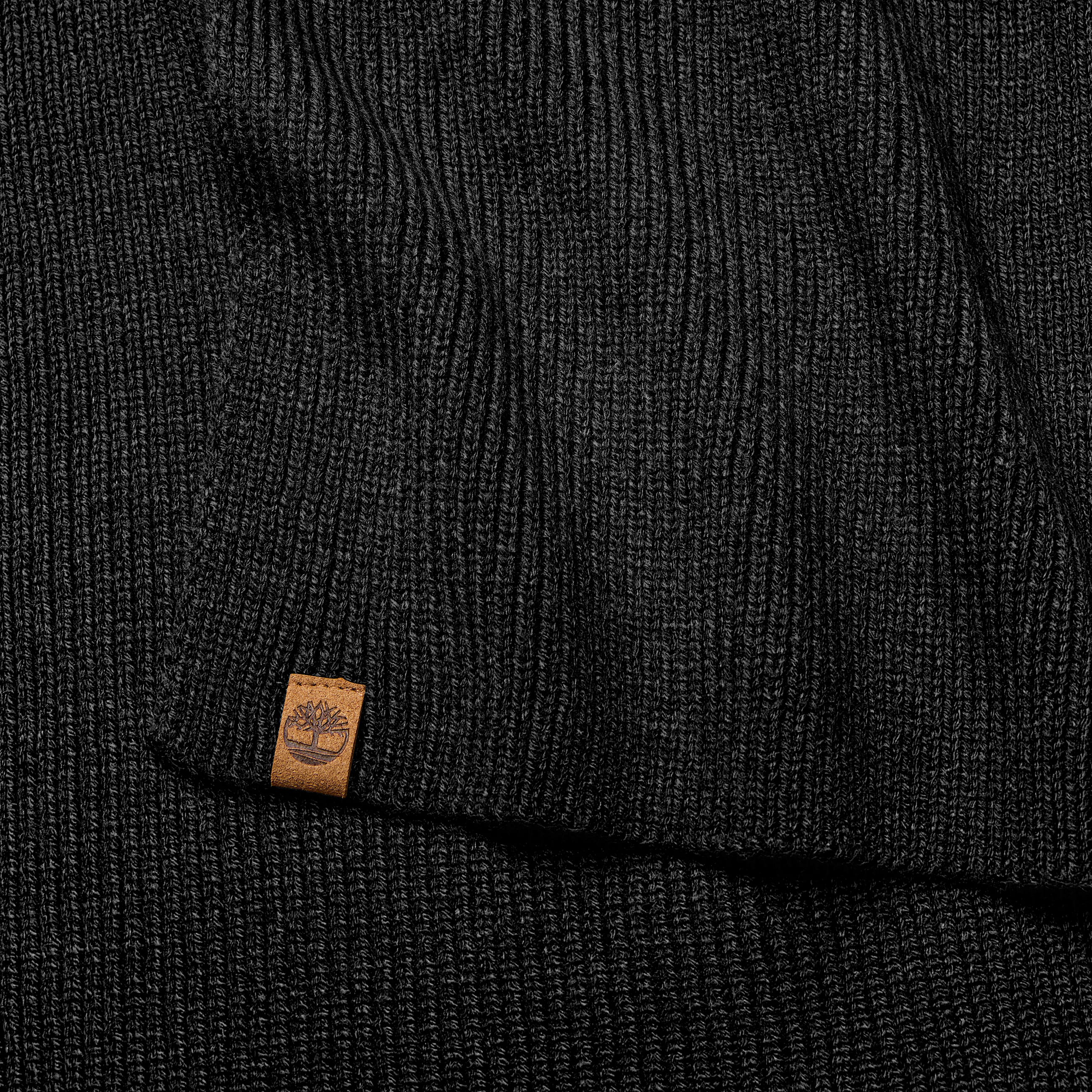 Ribbed Fisherman Scarf TBL Black ALT1