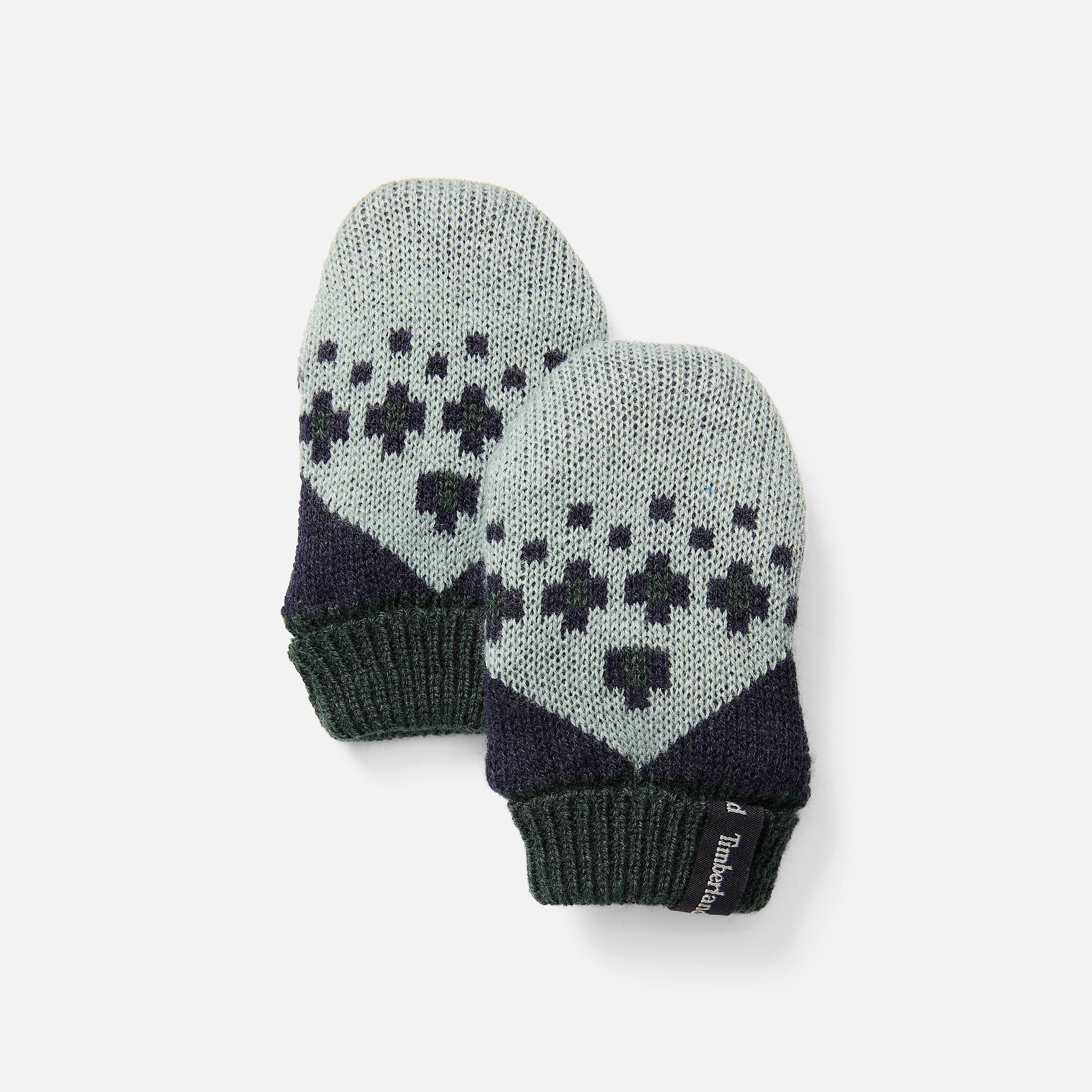 Kids Fairisle Hat  Mitten Set TBL Silver Blue ALT1