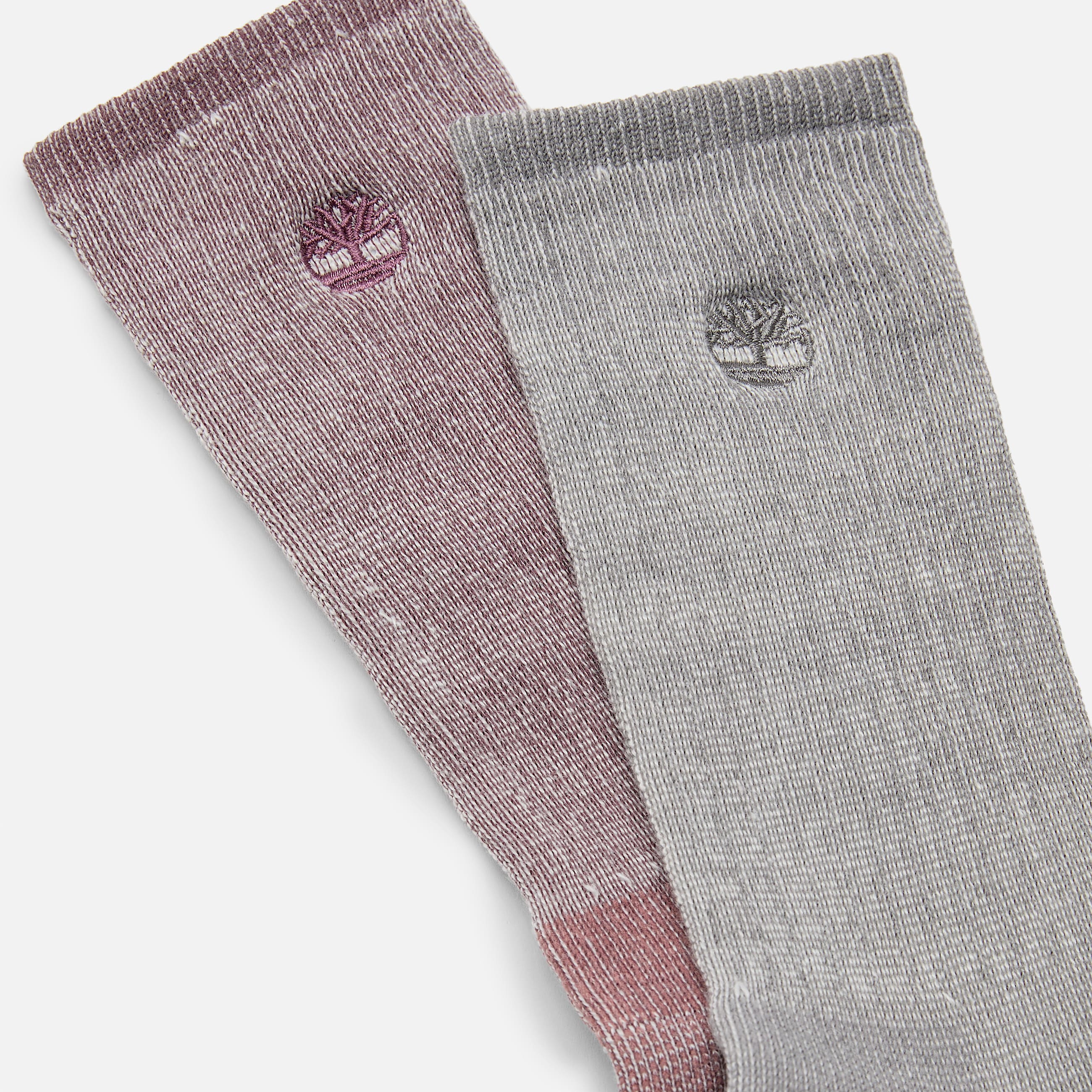 Womens Timberland 2Pack Kittery Full Cushion Boot Crew Sock TBL Formal Grey ALT1