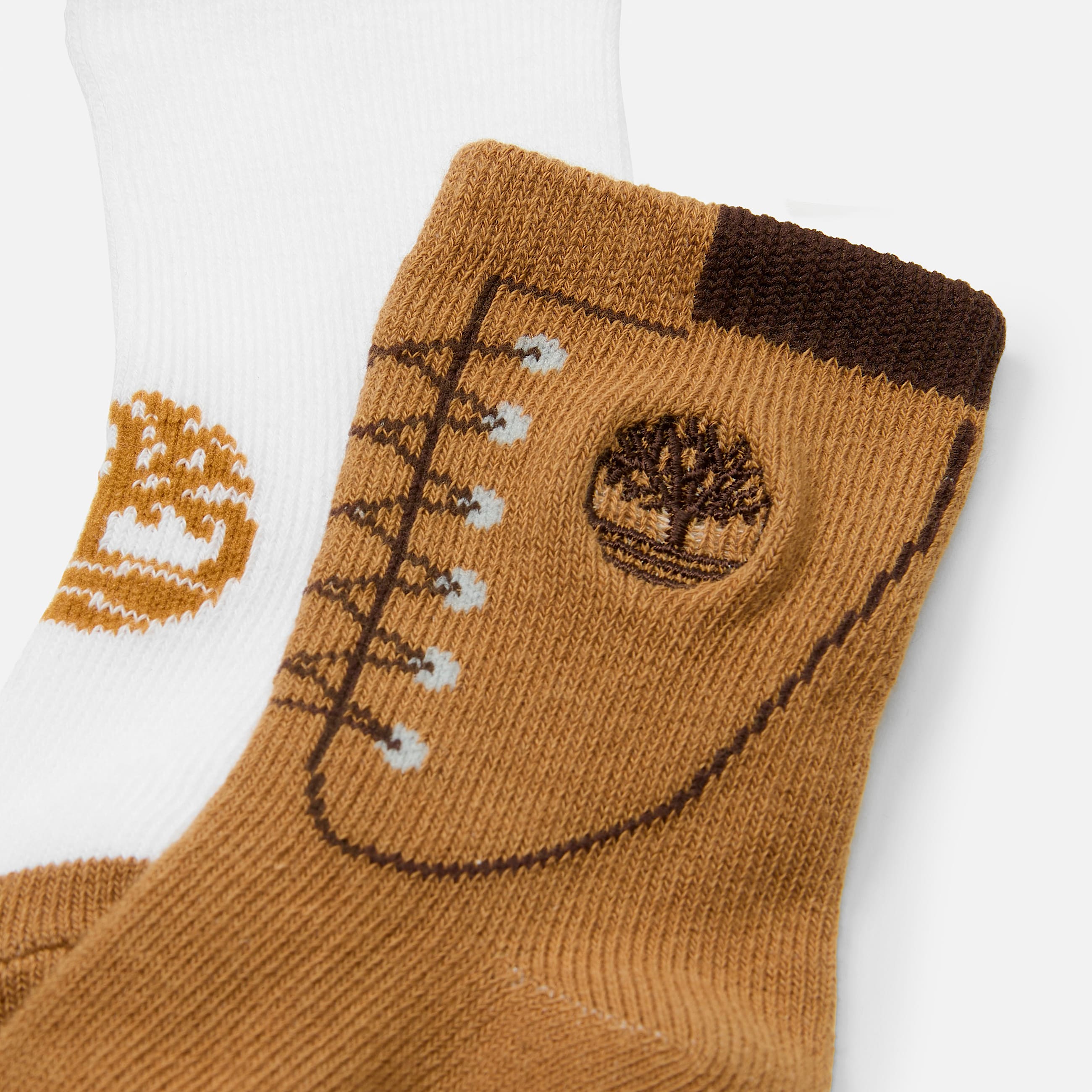 Infant Timberland 2Pack Boot Sock TBL Wheat ALT1