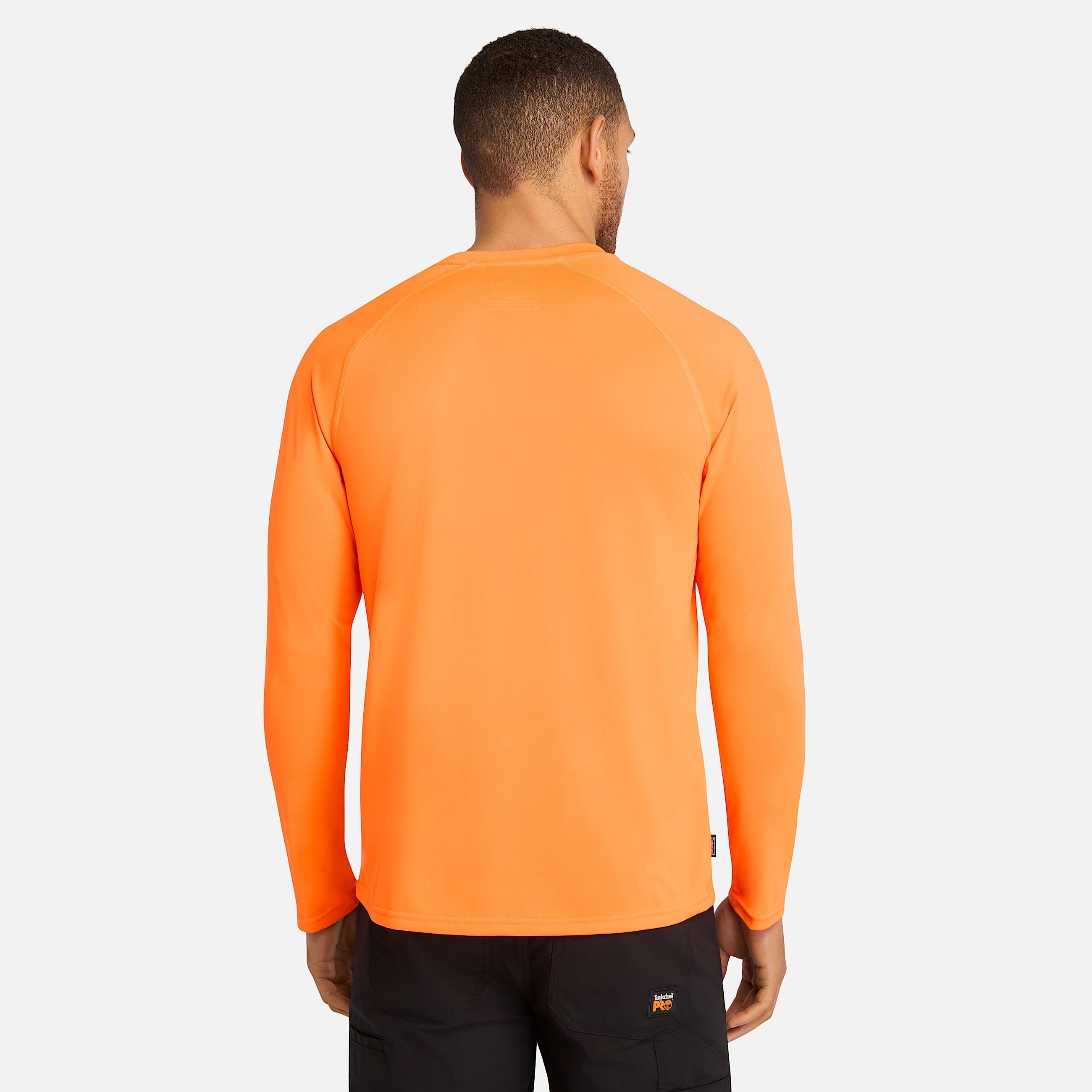 Mens Timberland PRO Wicking Good Sport LongSleeve TShirt TBL Bright Orange ALT9
