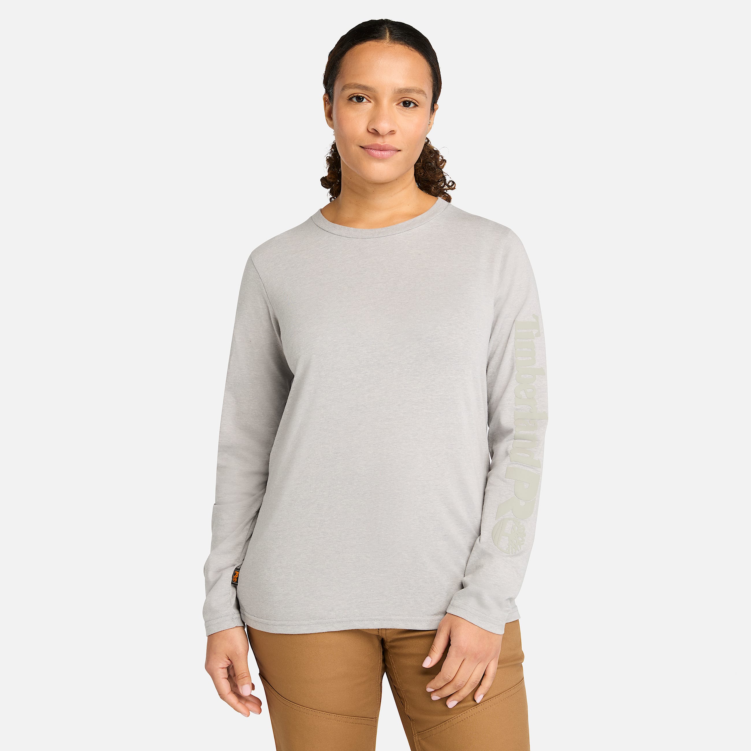 Womens Timberland PRO Core LongSleeve TShirt TBL Grey Heather HERO