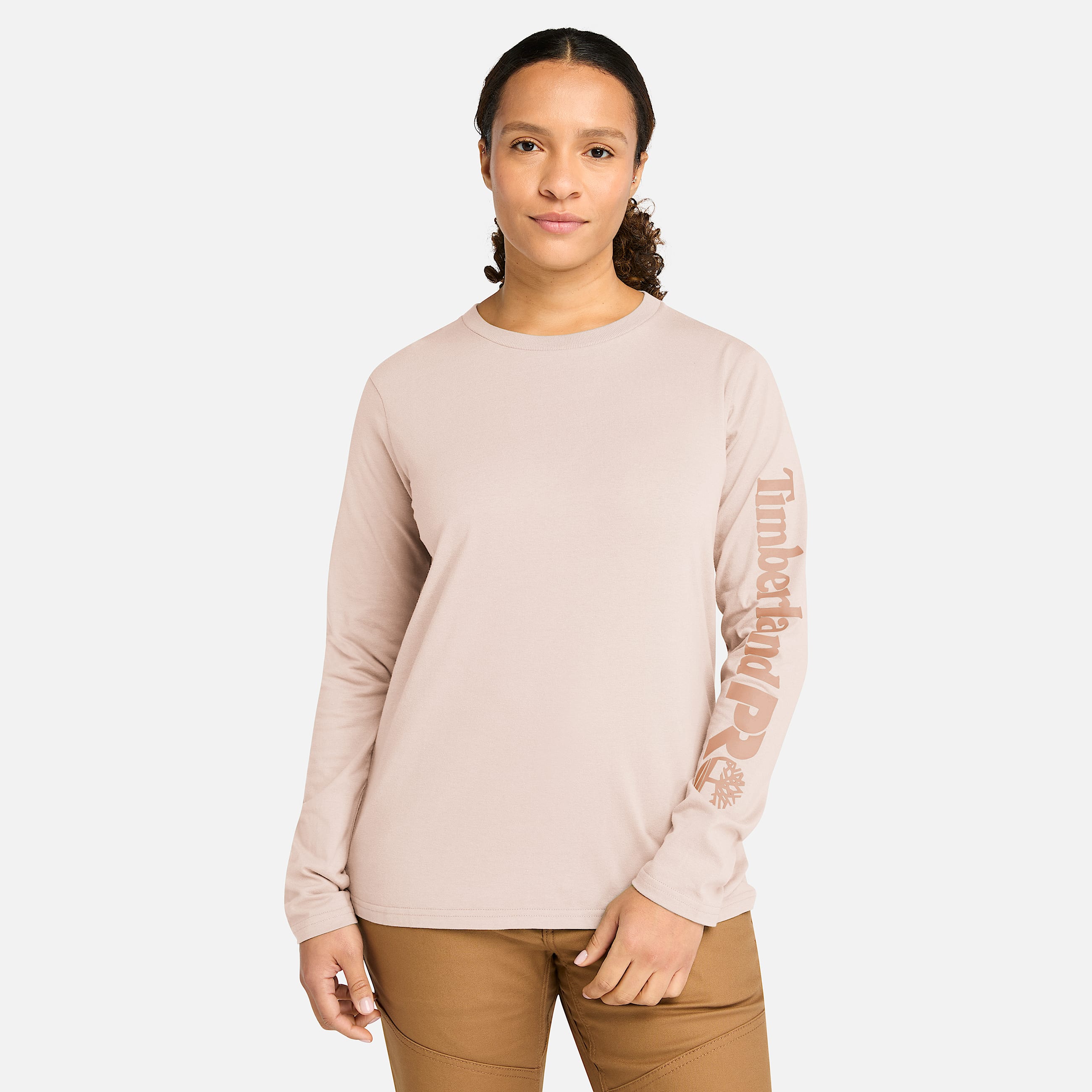 Womens Timberland PRO Core LongSleeve TShirt TBL Cameo Rose HERO