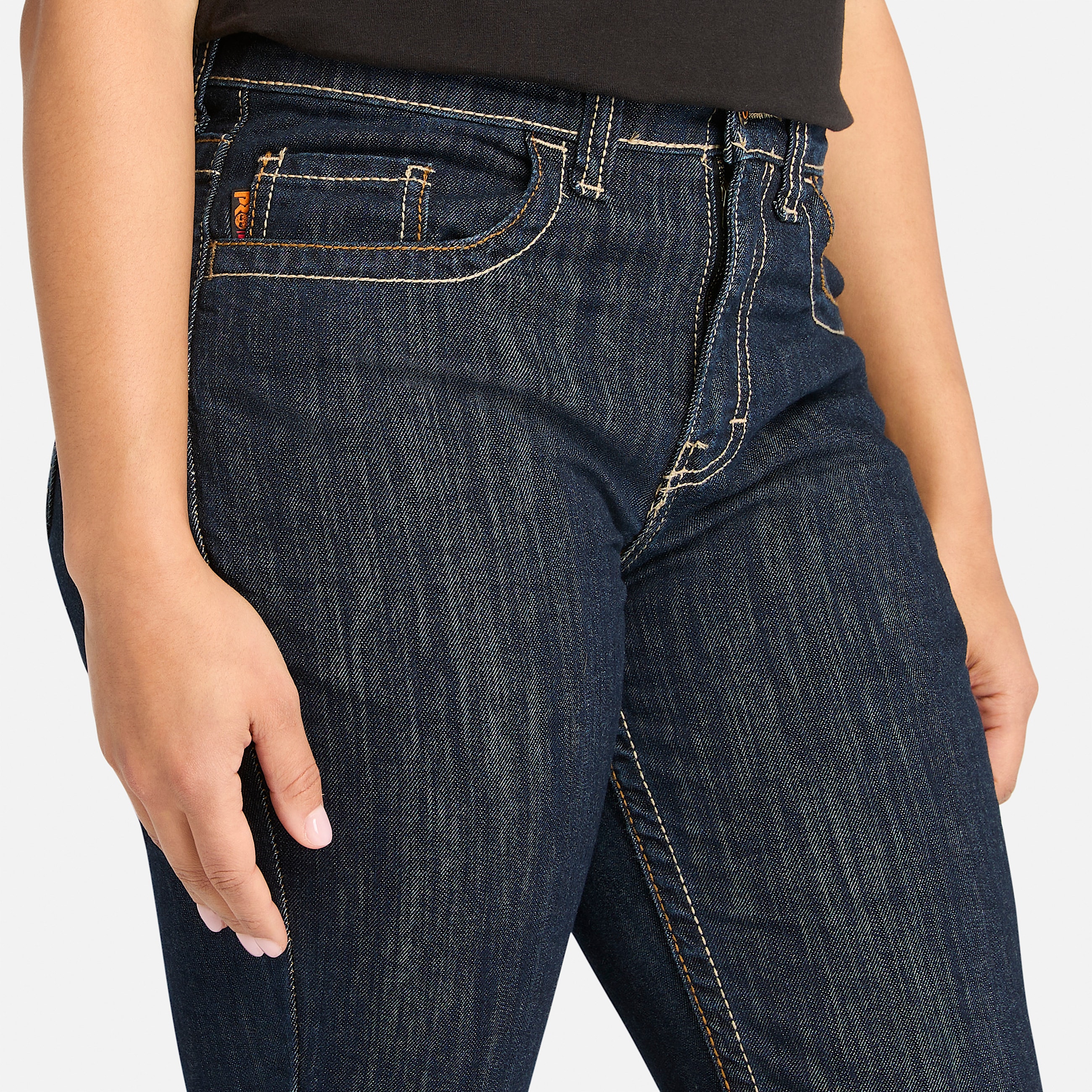 Jeans de trabajo Timberland PRO GritNGrind FlameResistant Flex Denim para mujer TBL Lavado oscuro ALT3