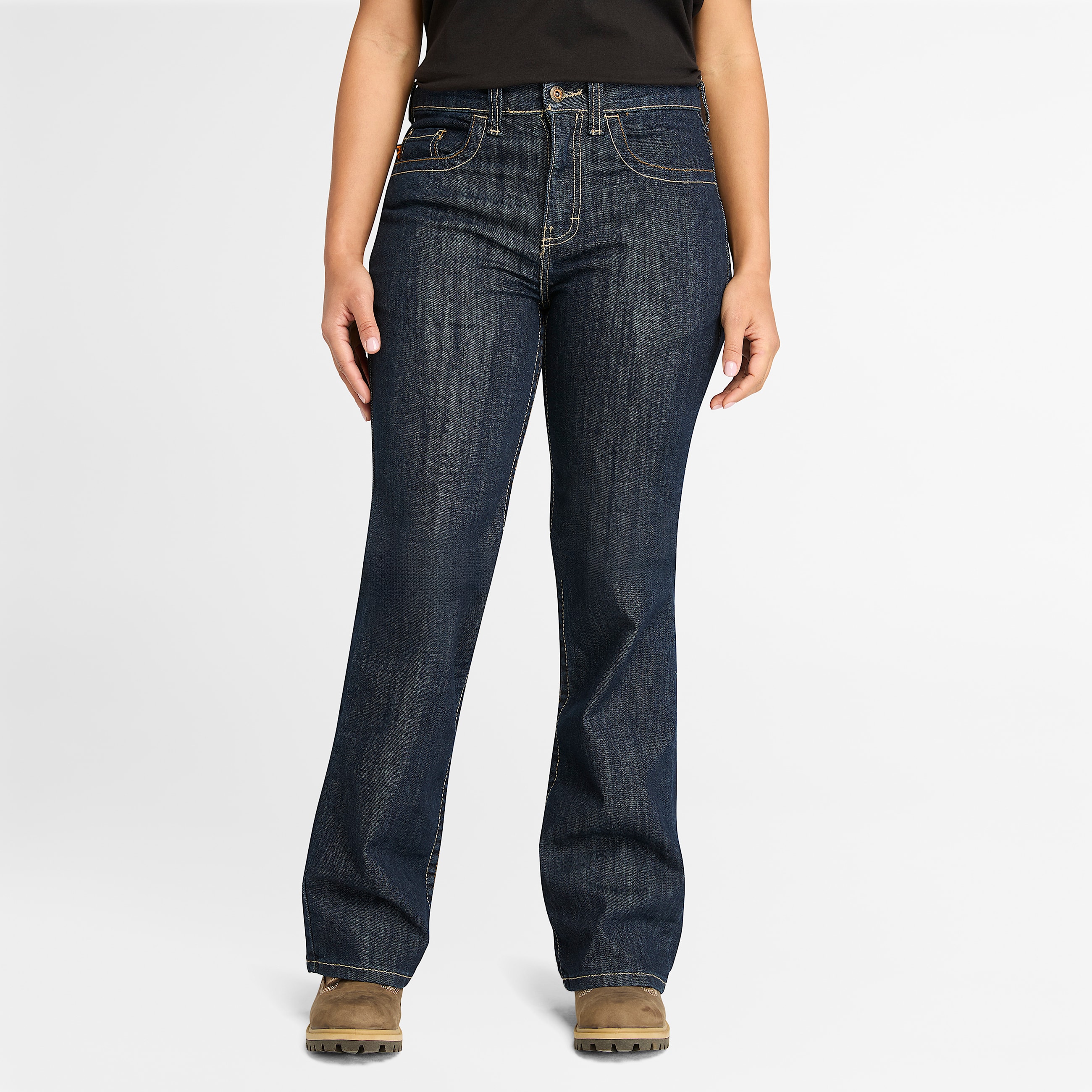 Jeans de trabajo Timberland PRO GritNGrind FlameResistant Flex Denim para mujer TBL Lavado oscuro HERO