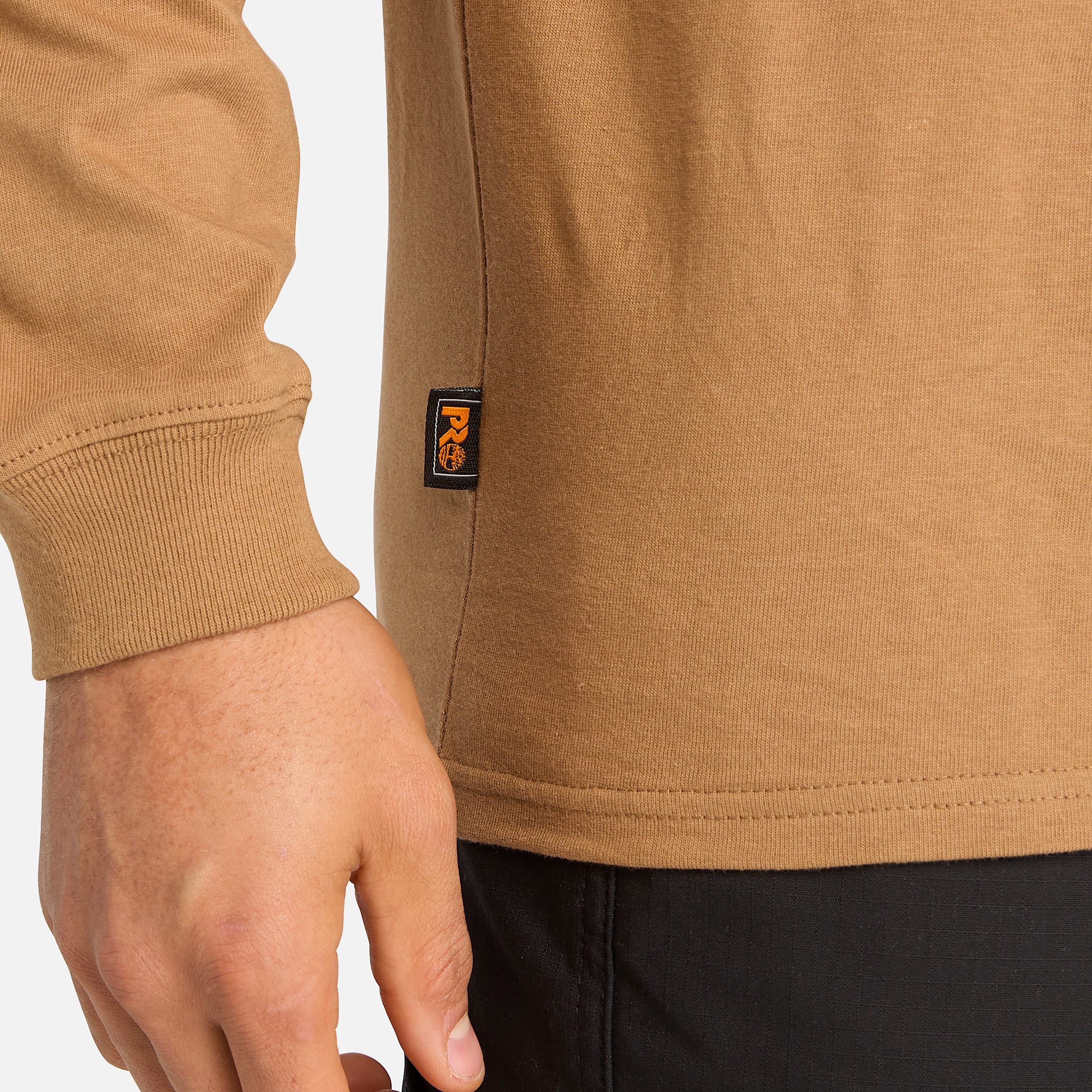 Mens Timberland PRO Core Logo LongSleeve TShirt TBL Dark Wheat ALT2