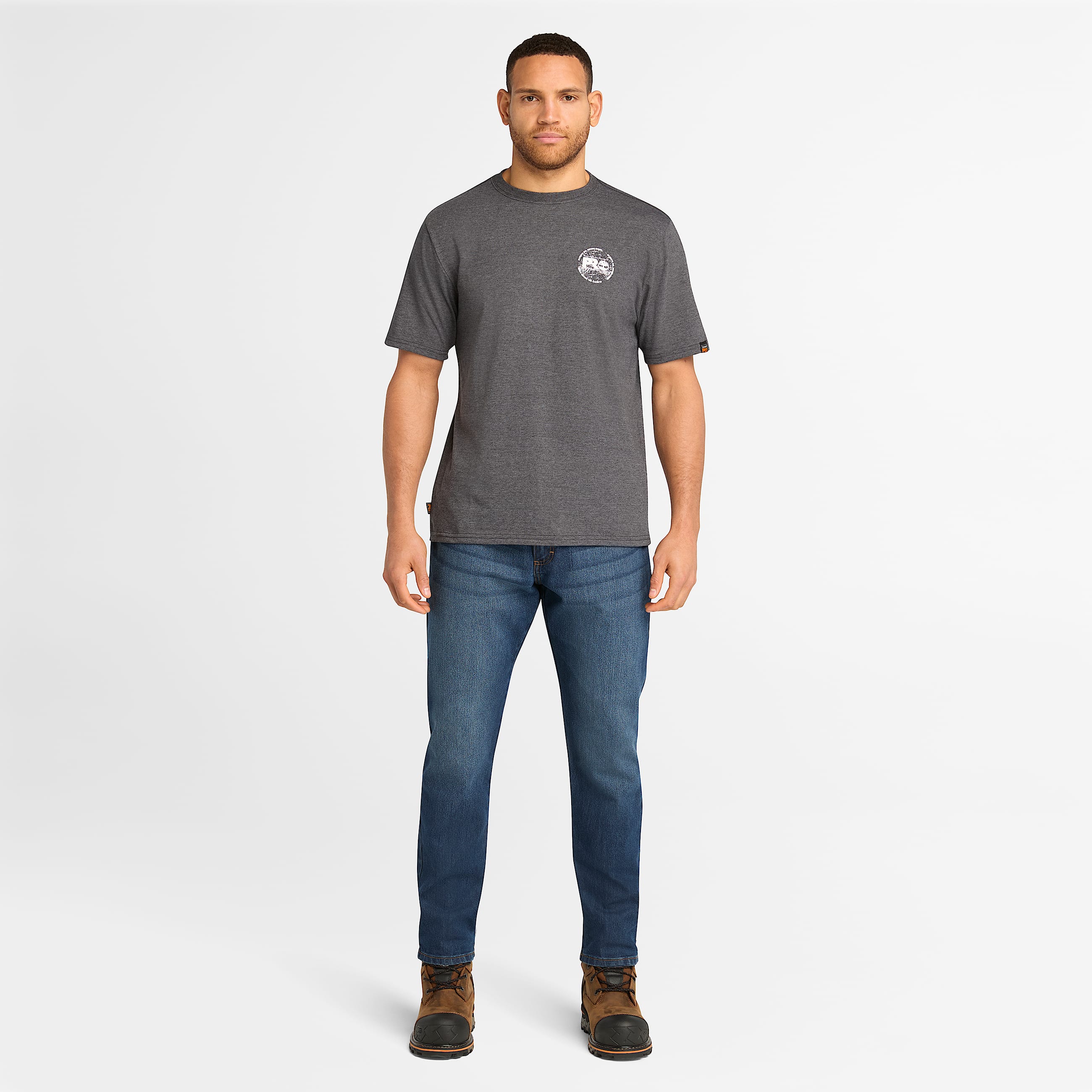 Mens Timberland PRO Core ADND Graphic TShirt TBL Deepest Grey Heather ALT1