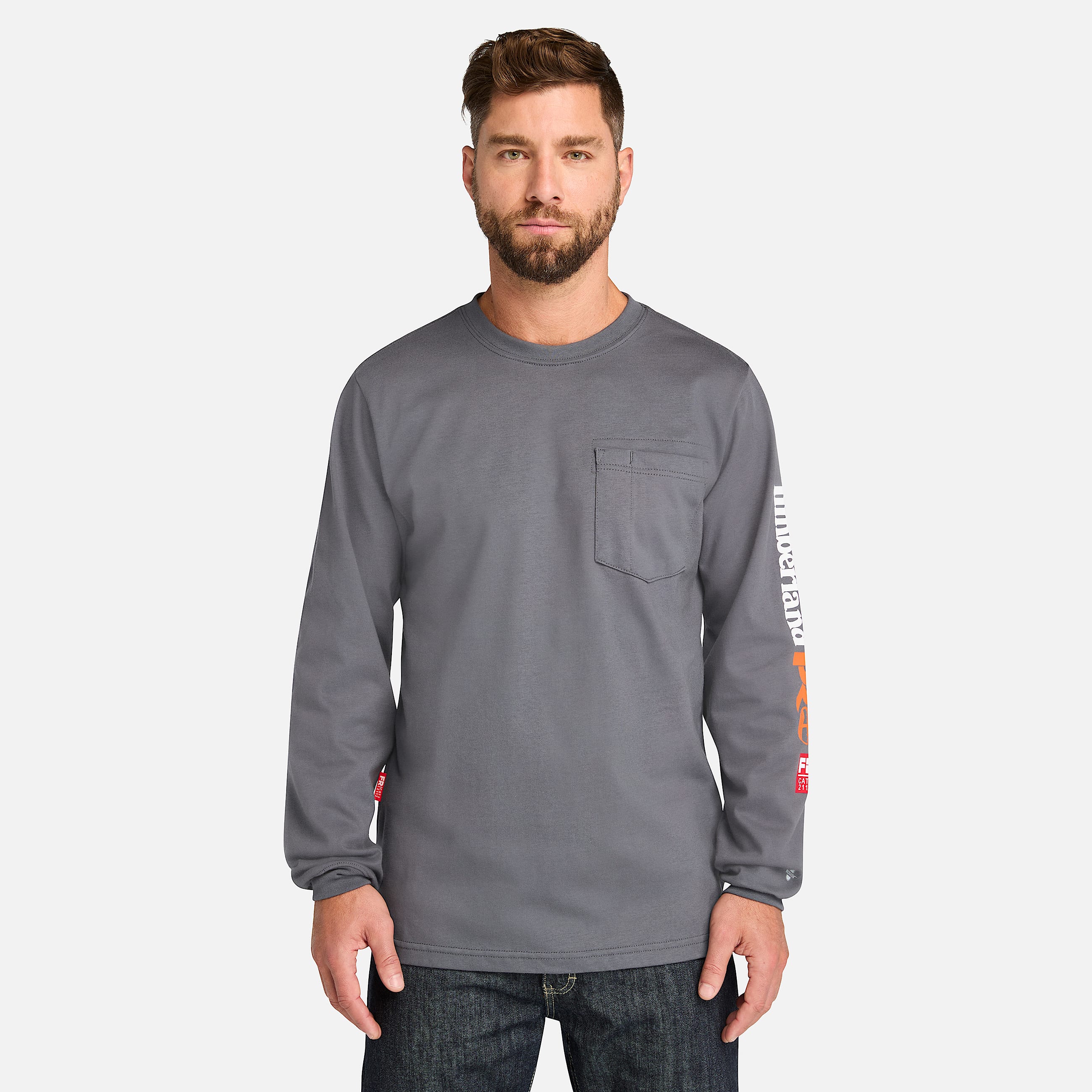 TShirt de manga larga Timberland PRO Cotton Core FlameResistant para hombre TBL Carbn HERO