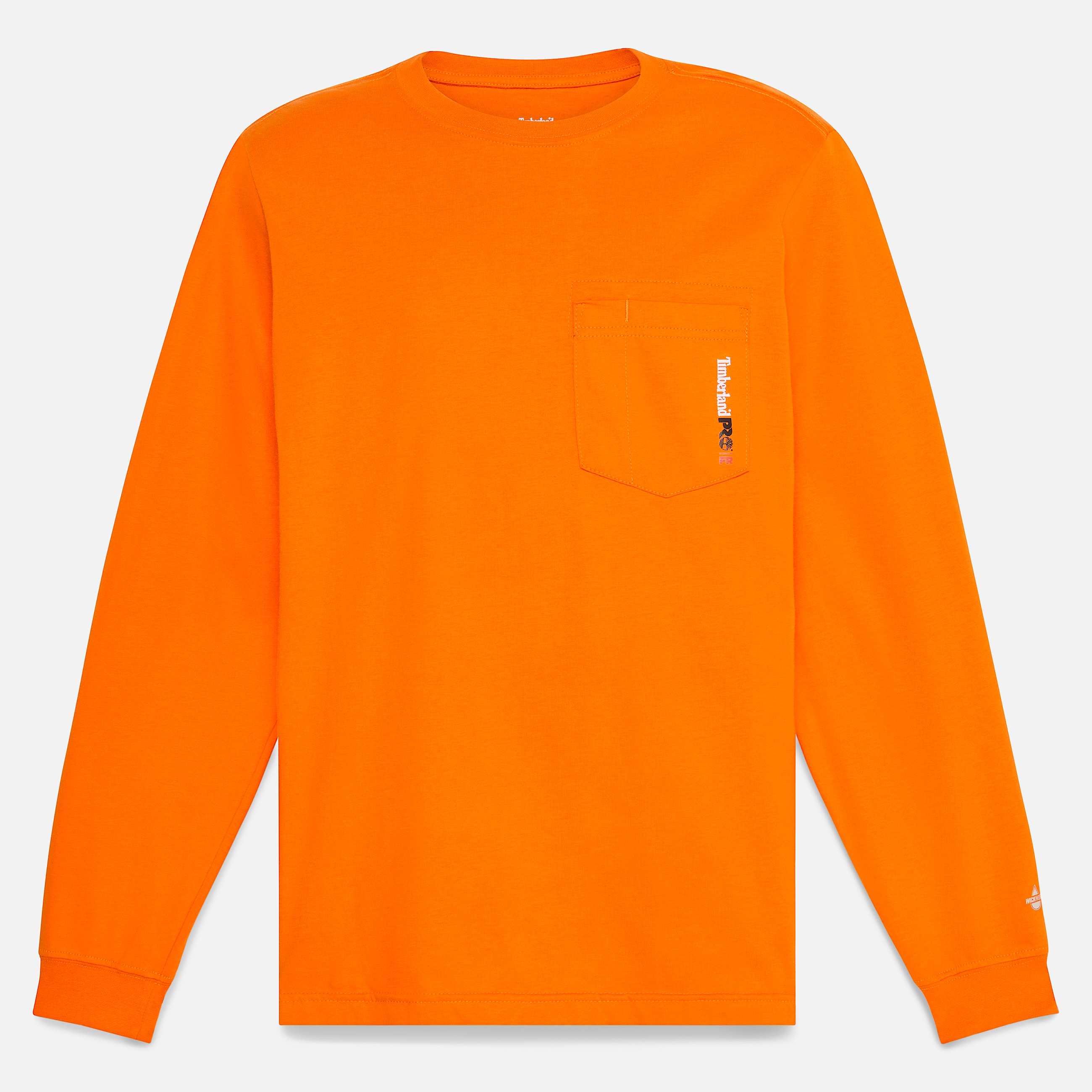 Mens Timberland PRO Cotton Core FlameResistant LongSleeve TShirt TBL Blaze Orange ALT10
