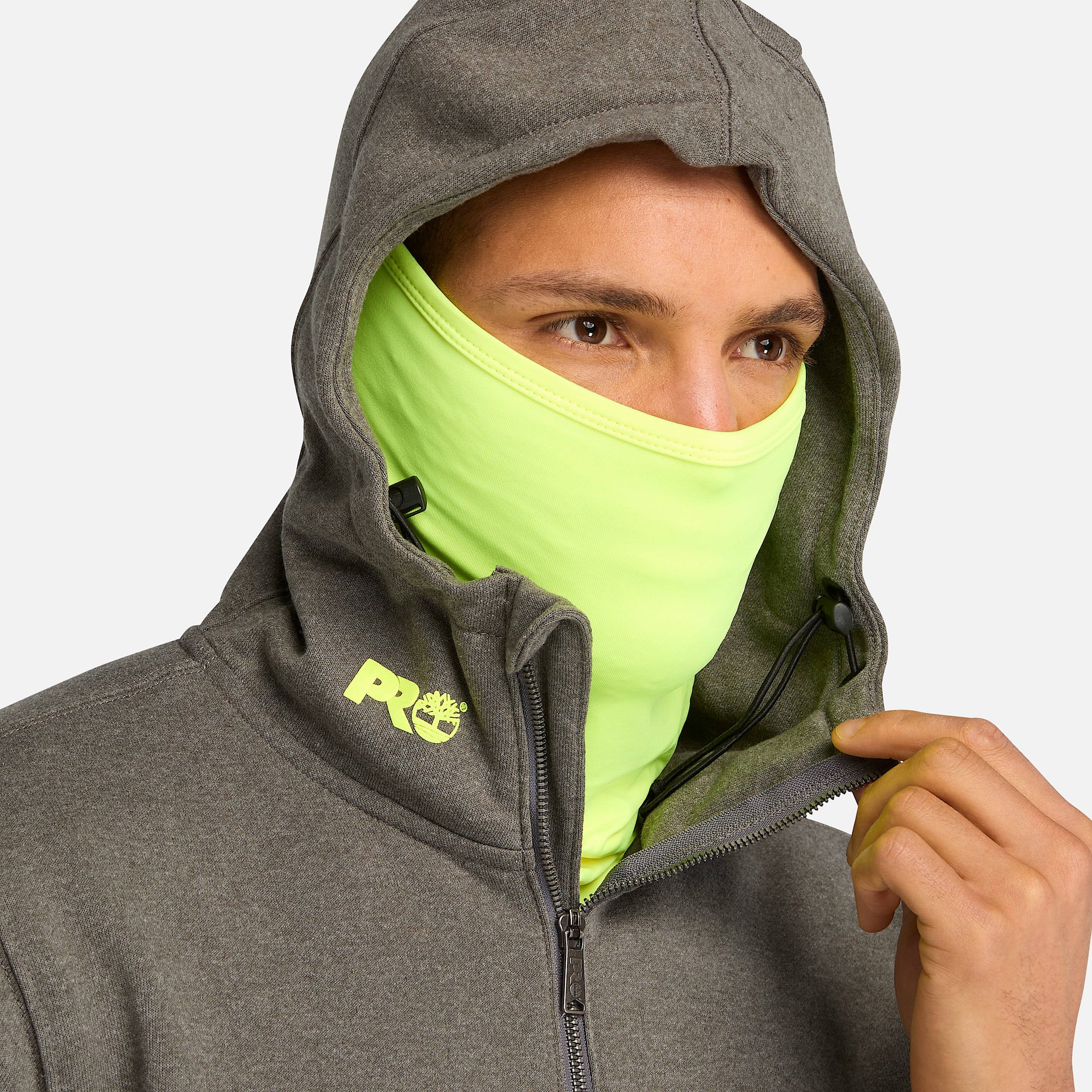 Mens Timberland PRO Hood Honcho HD QuarterZip Hoodie TBL Dark Charcoal Heather ALT2