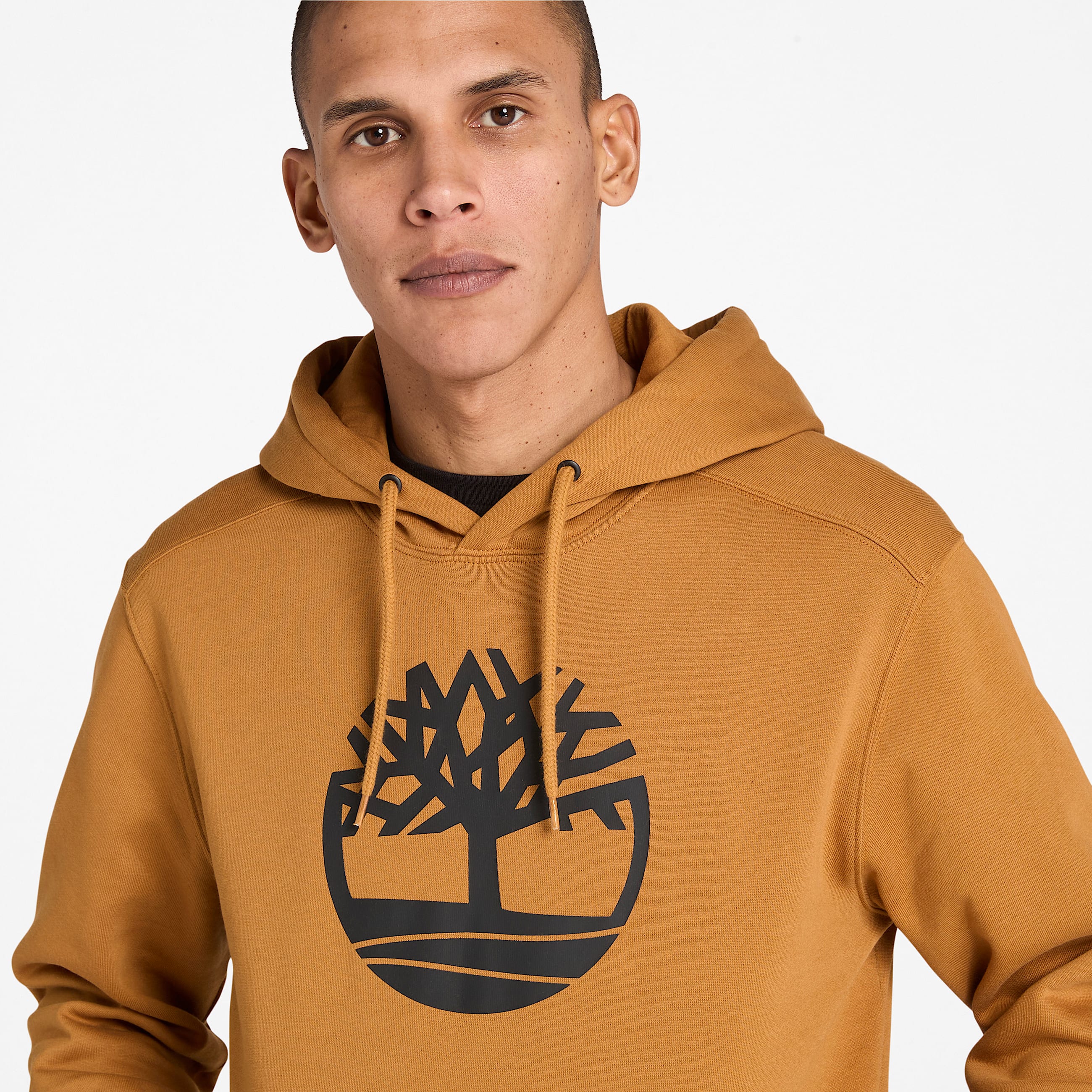 Mens Kennebec River Tree Logo Hoodie TBL WheatBlack ALT2