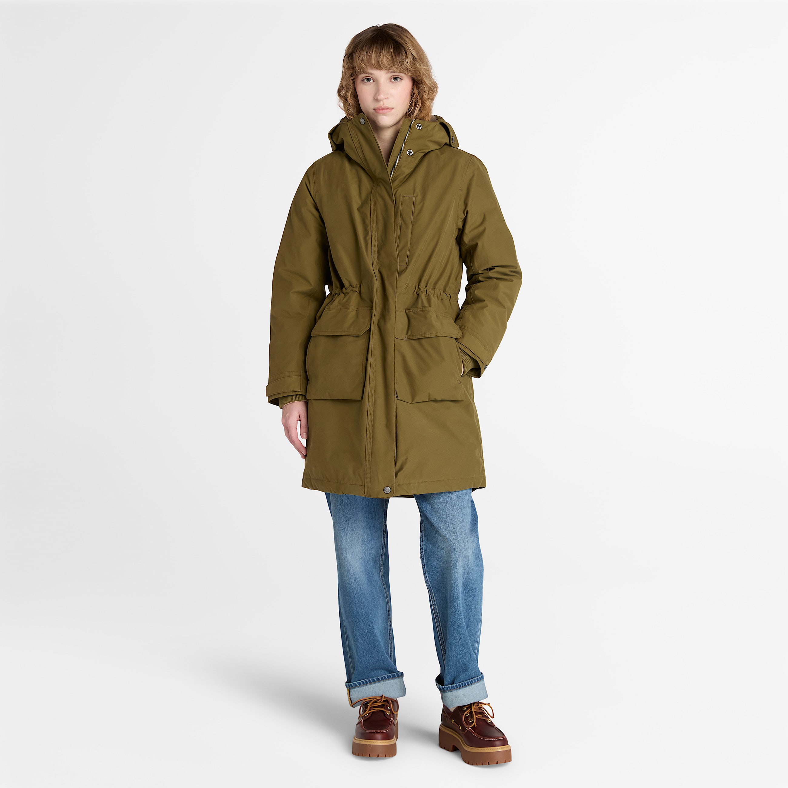 Womens Timberland Waterproof Parka TBL Dark Olive ALT1