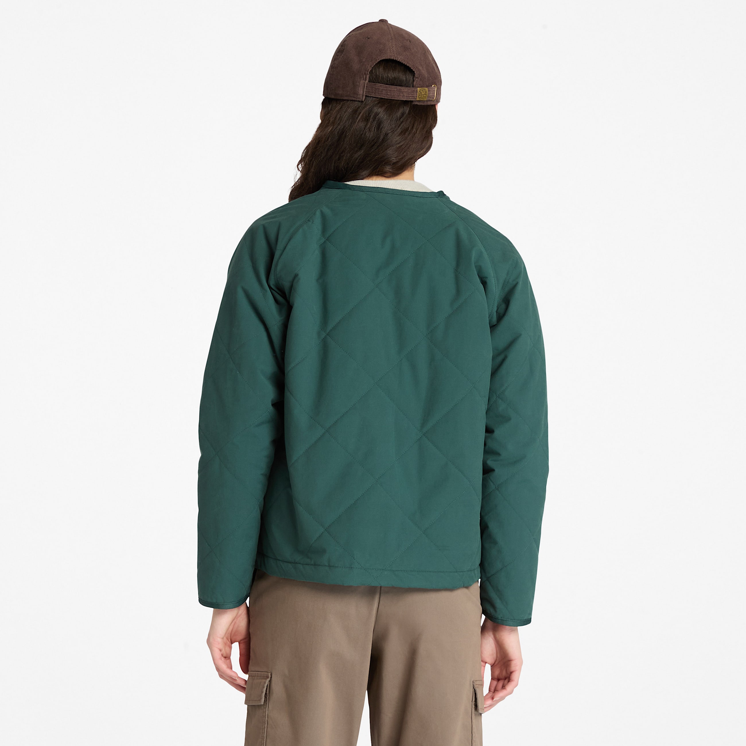 Womens Durable WaterRepellent Quilted Jacket TBL Dark Forest Green ALT9