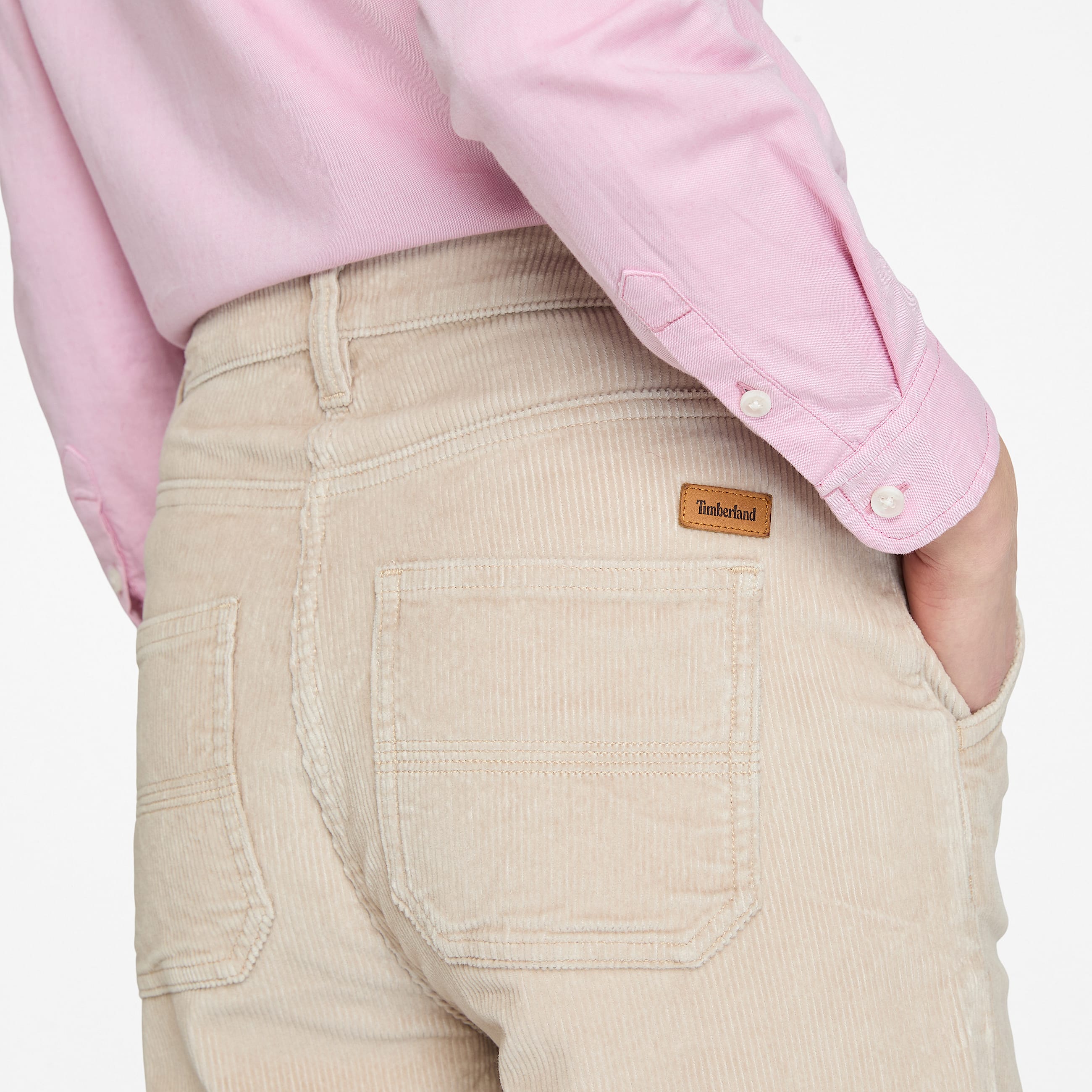 Pantaln ancho de pana lavada para mujer TBL Beige ALT2