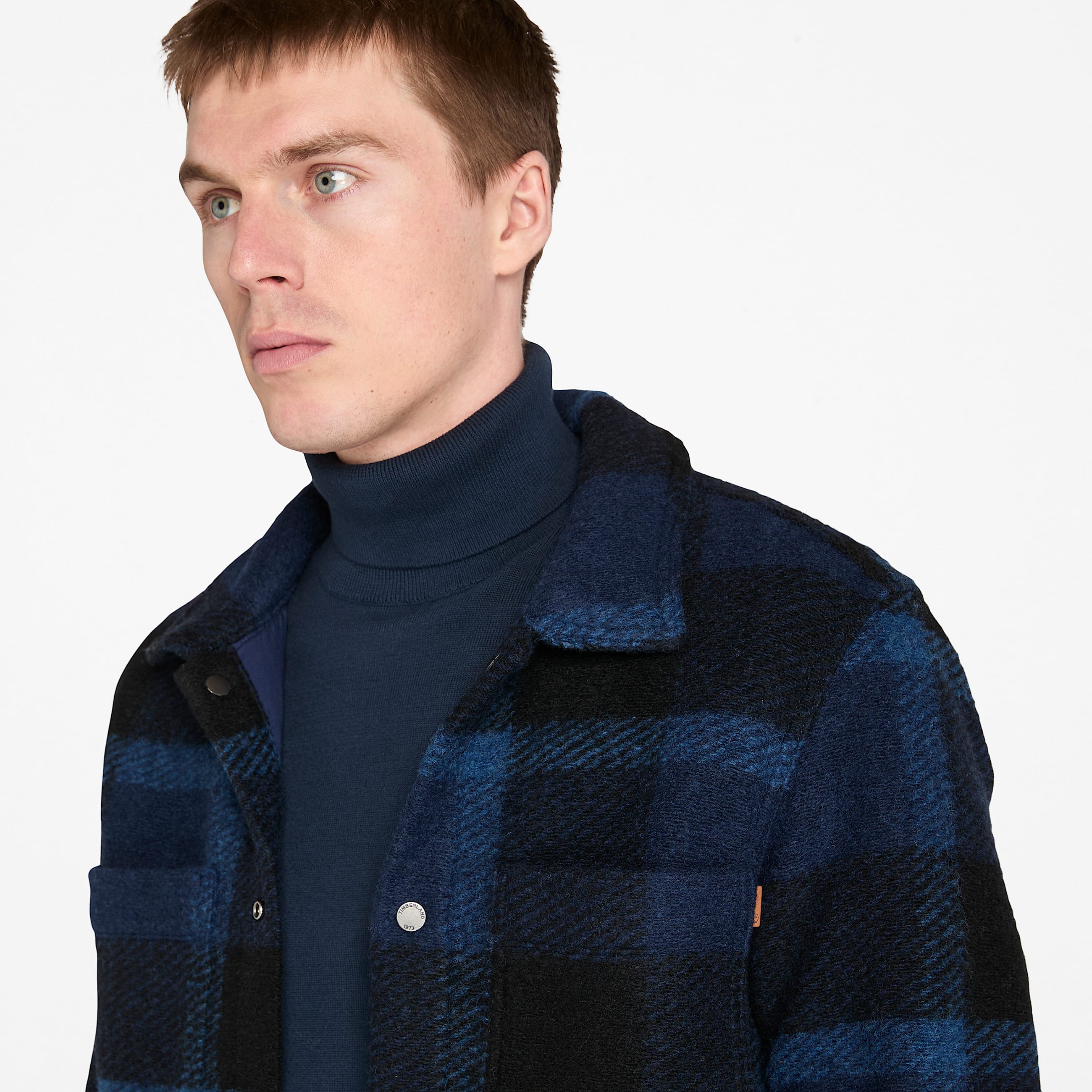 Mens Wool Blend Shacket TBL Dark Navy ALT2