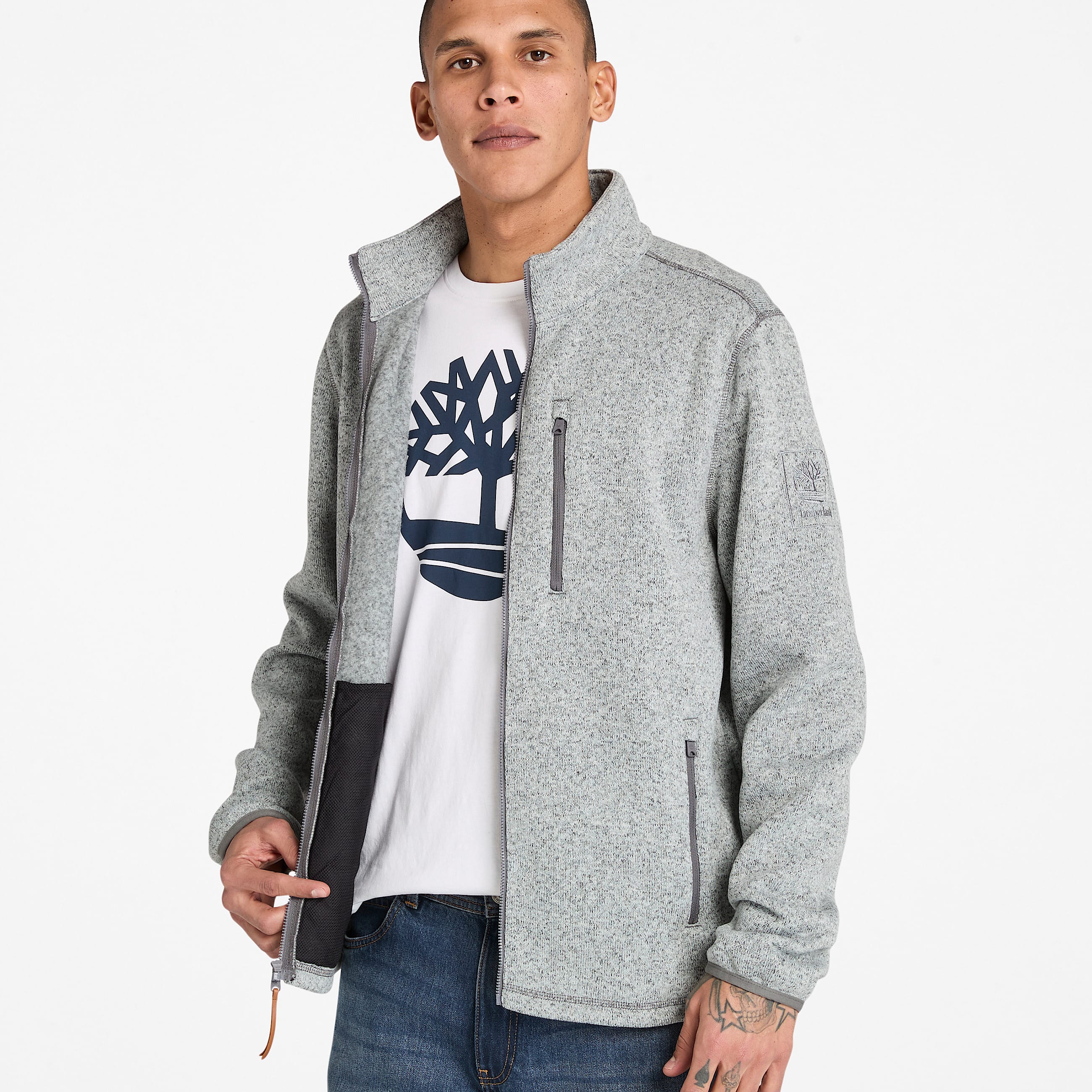 Chamarra polar Melange TBL Gris medio jaspeado ALT3