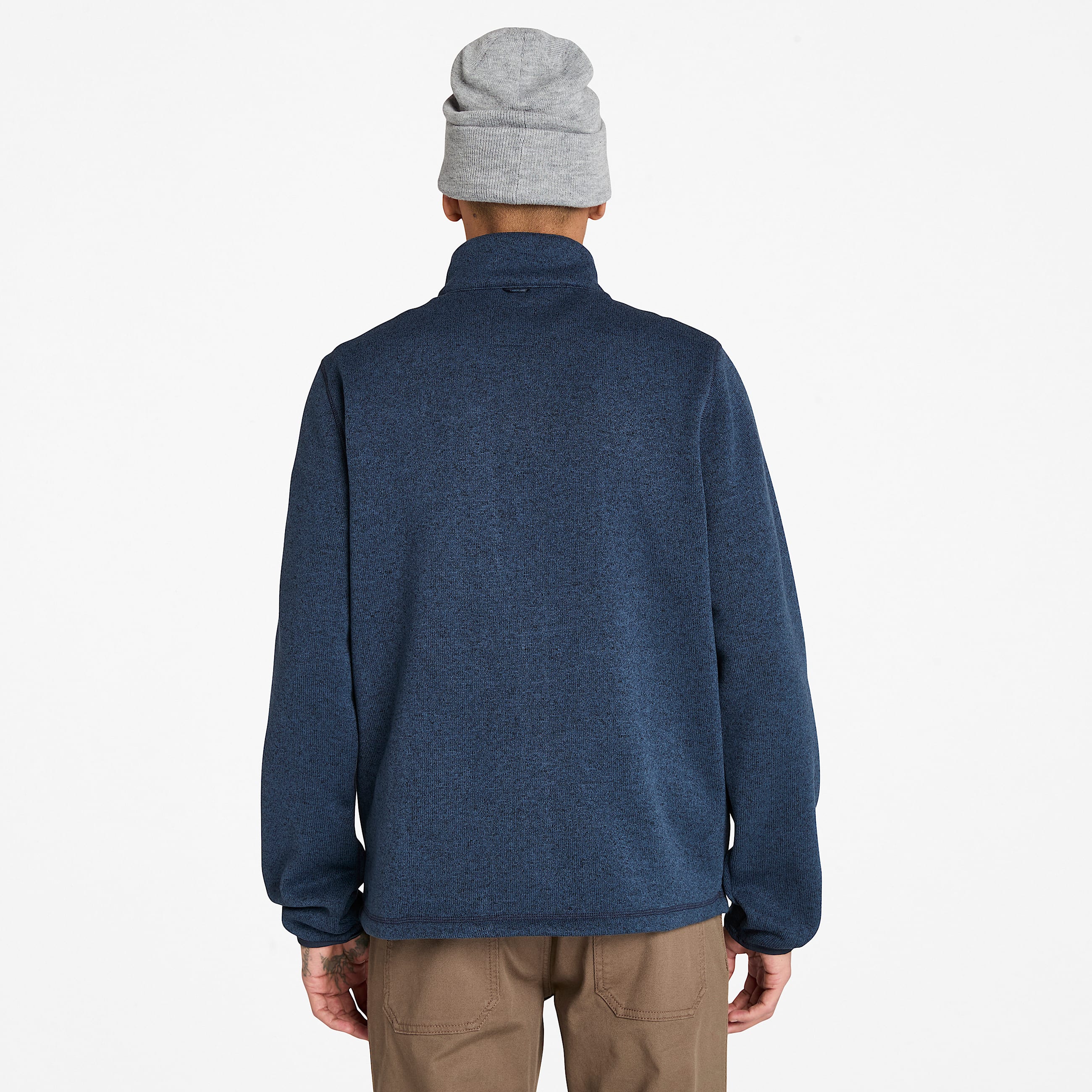 Chamarra polar Melange para hombre TBL Azul zafiro oscuro jaspeado ALT9