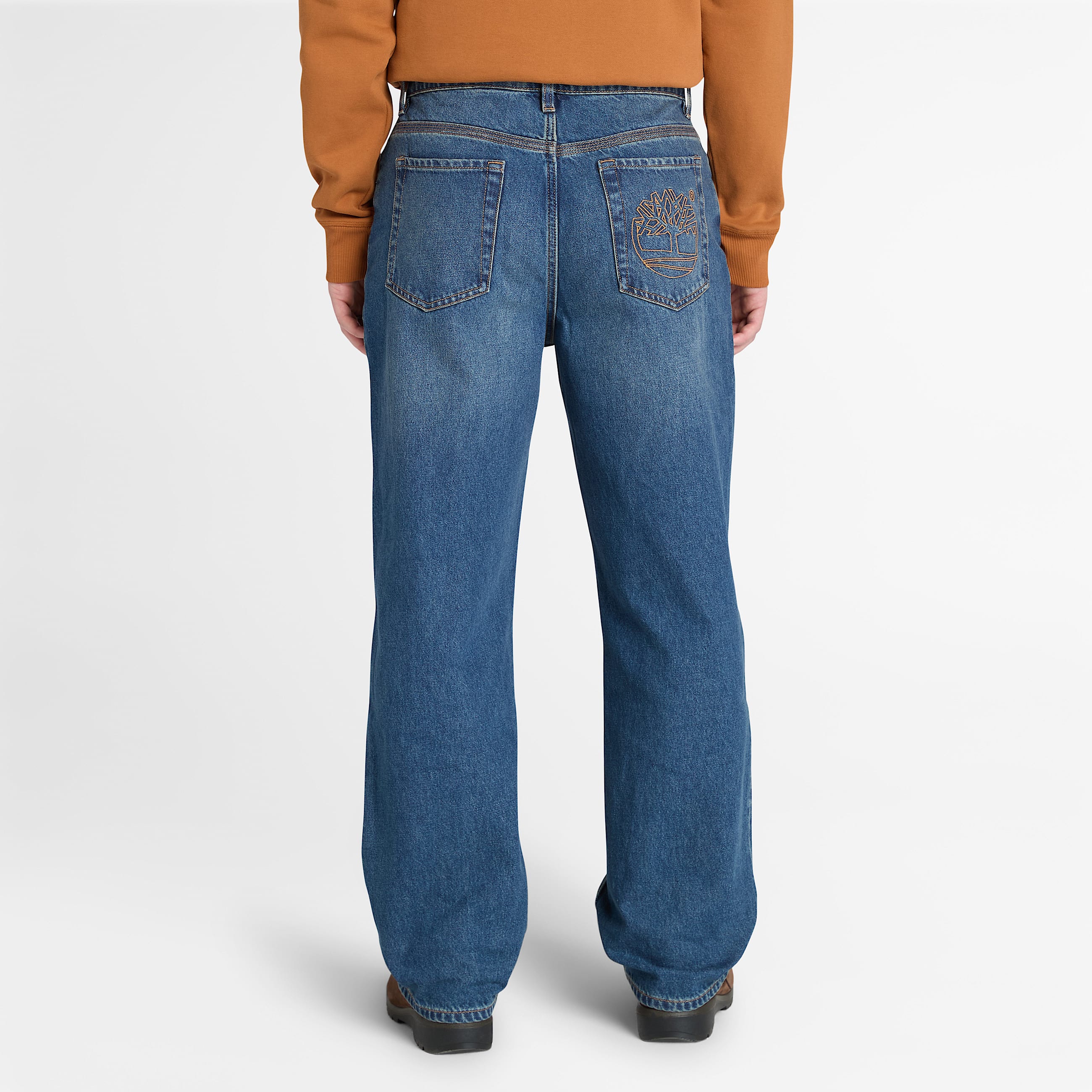 Pantaln vaquero bordado Sandown para hombre TBL ndigo medio ALT9