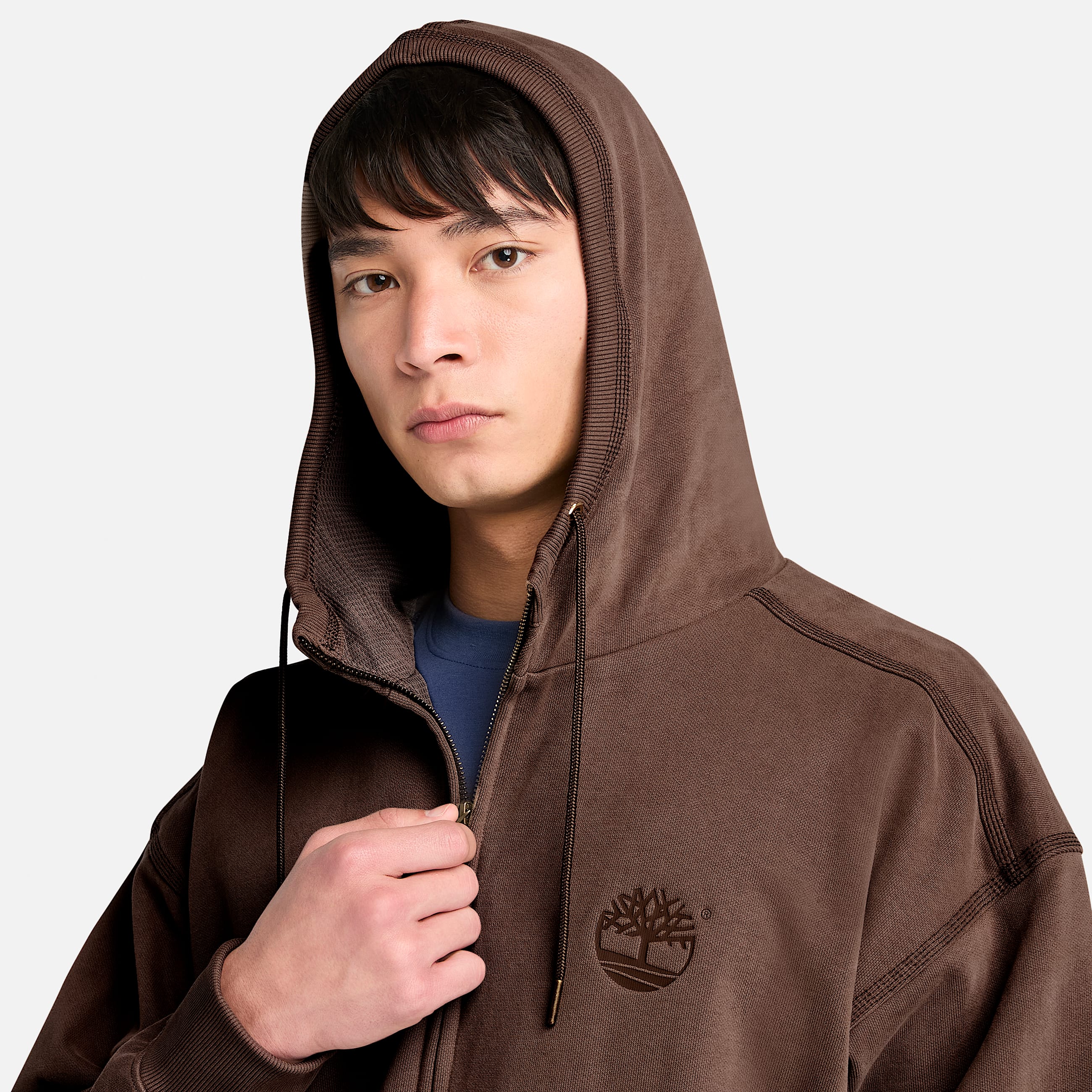 Mens Timberland 10061 FullZip Sweatshirt TBL Chocolate Brown ALT2