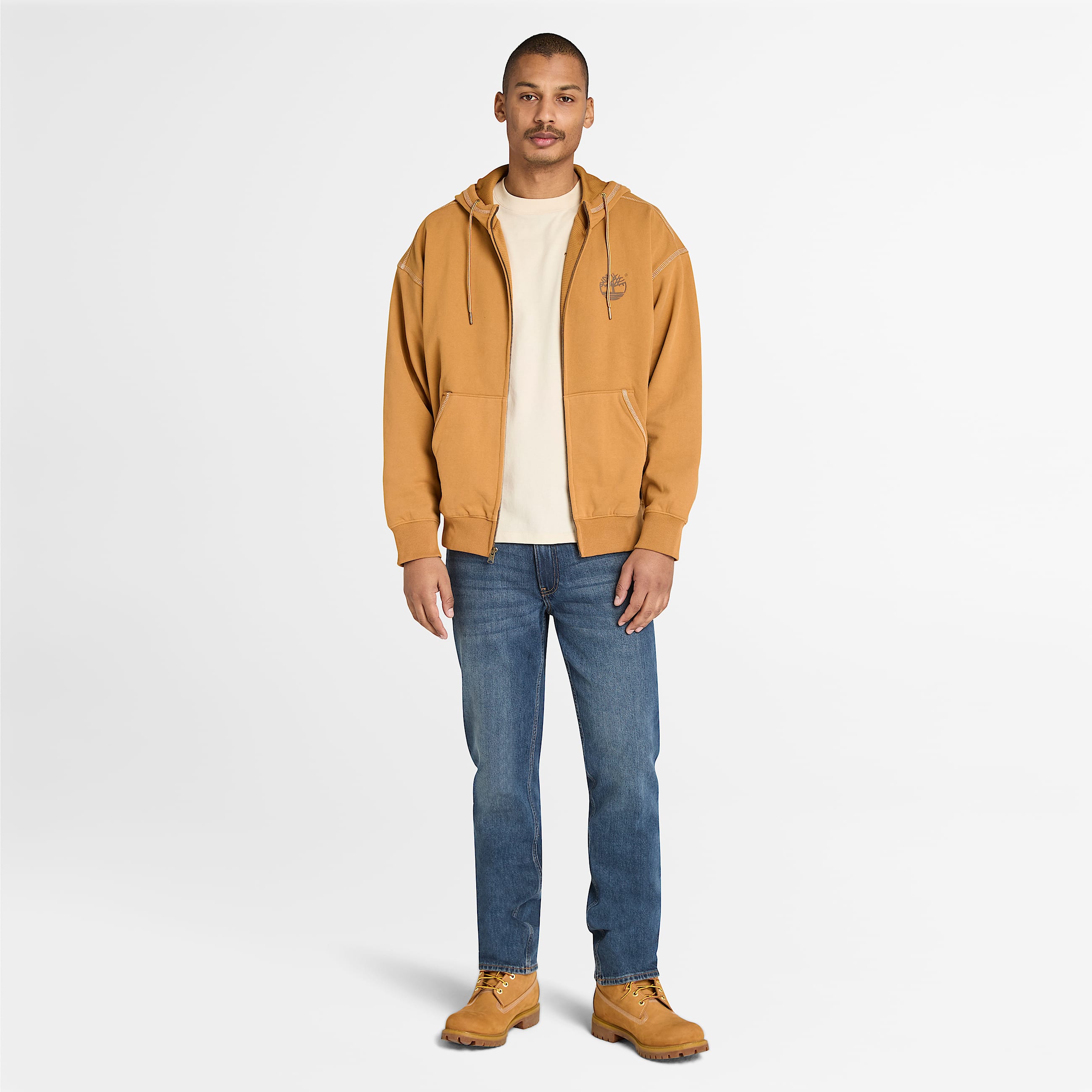 Mens Timberland 10061 FullZip Sweatshirt TBL Wheat ALT1