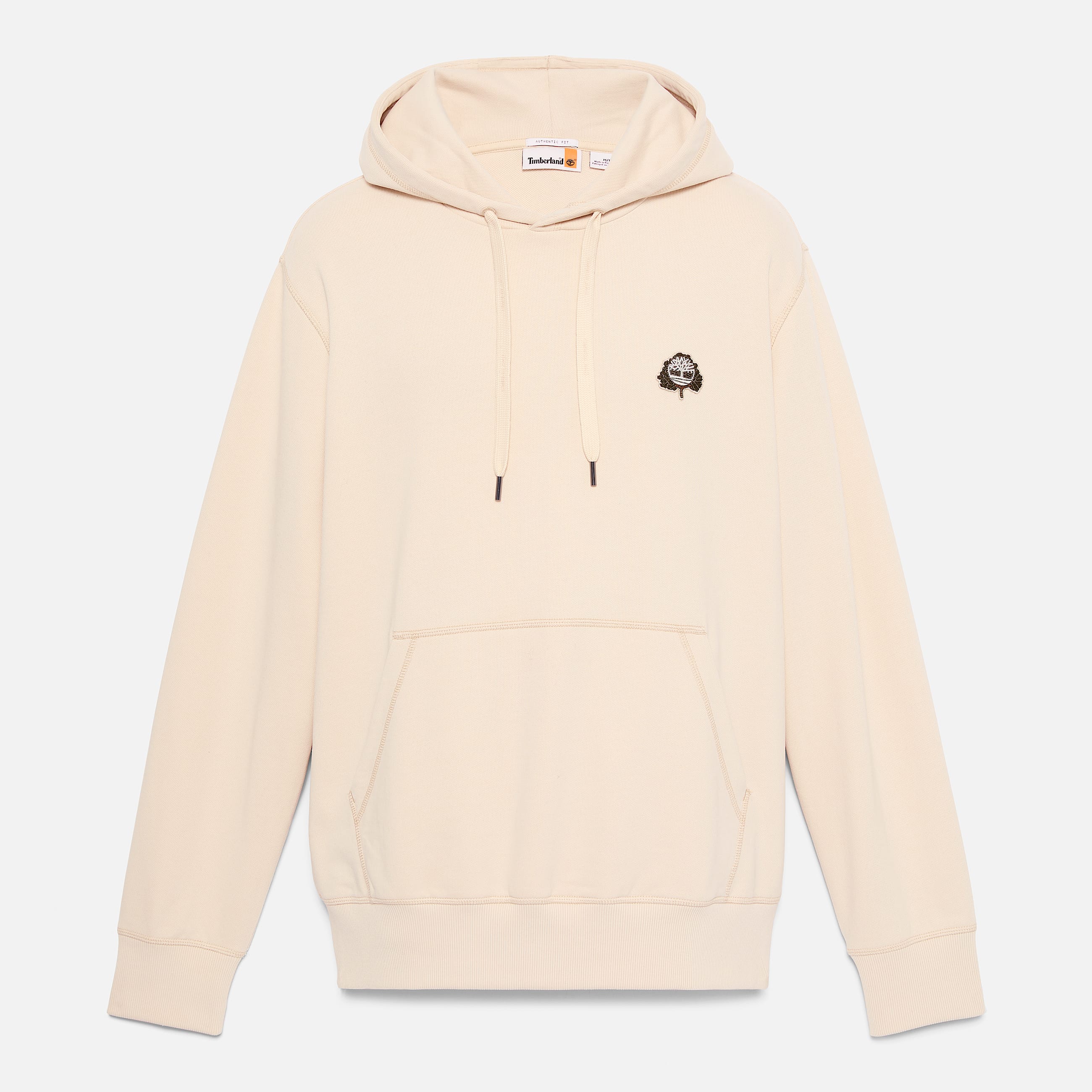 Mens Tree Logo Patch Hoodie TBL Light Beige ALT10