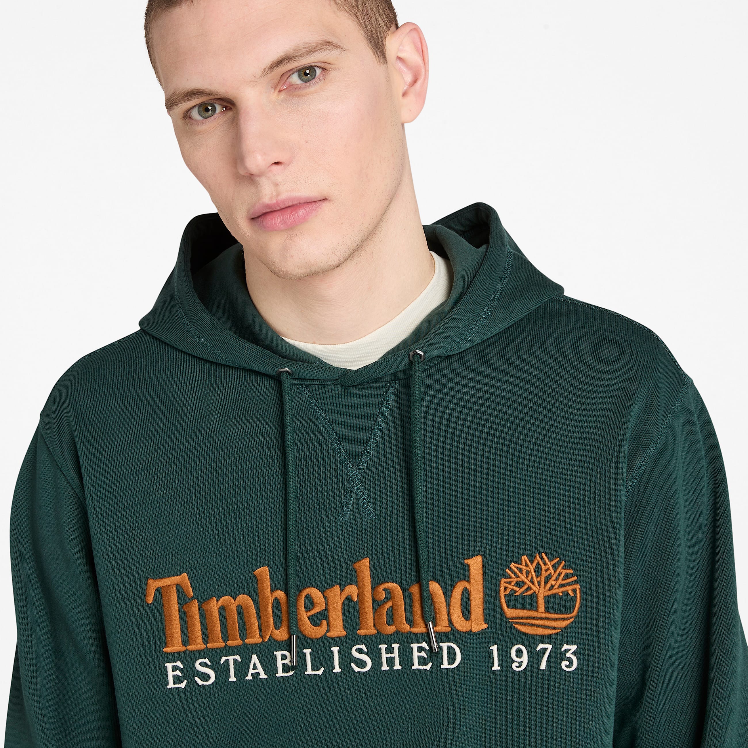 Mens Established 1973 Loopback Hoodie TBL Dark Forest Green ALT2