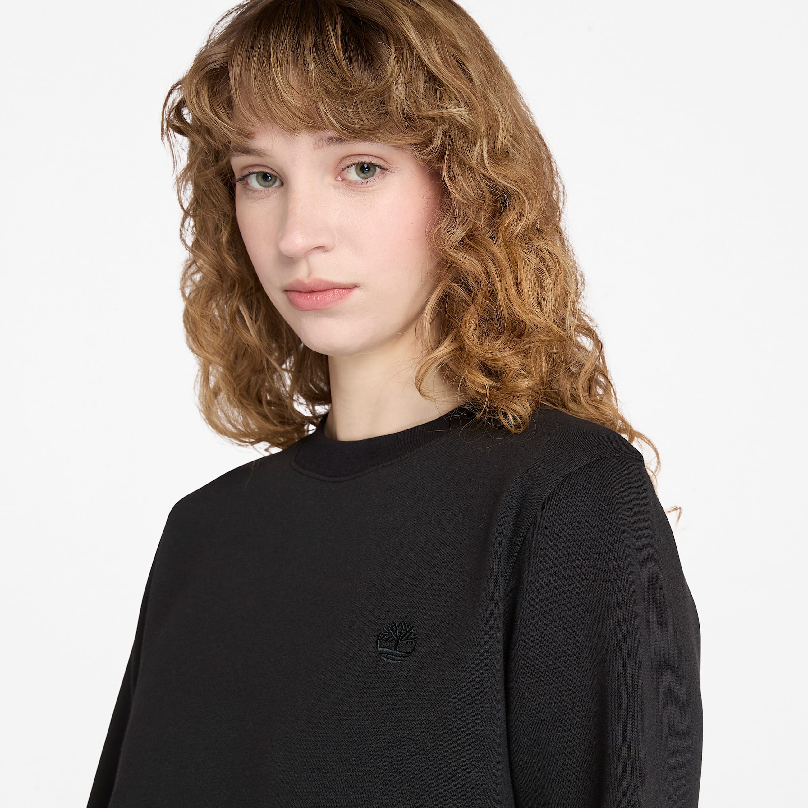 Womens Exeter River Brushed Back Crewneck Sweatshirt TBL Black ALT2