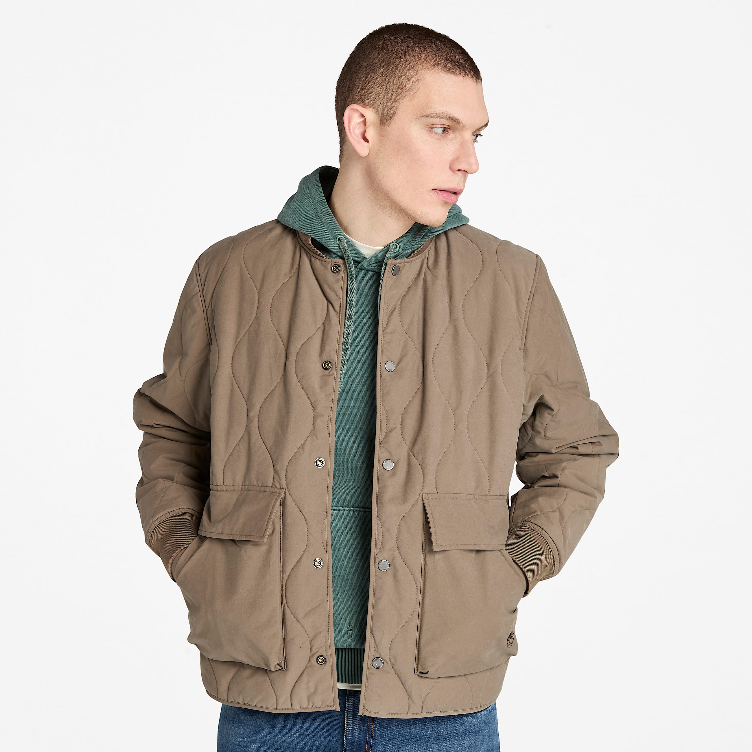 Mens Quilted Jacket TBL Chocolate Chip HERO