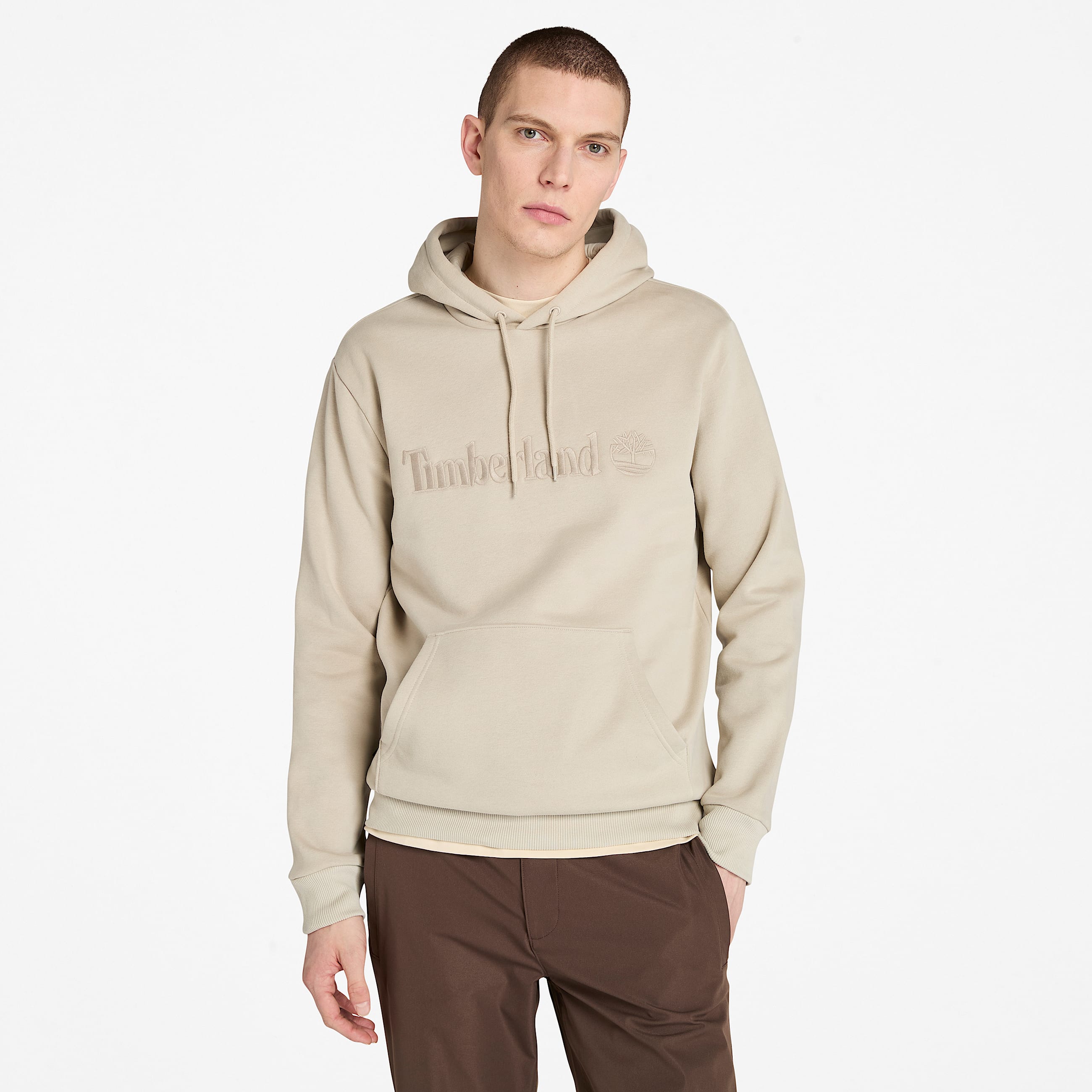 Mens Hampton Hoodie TBL Taupe HERO