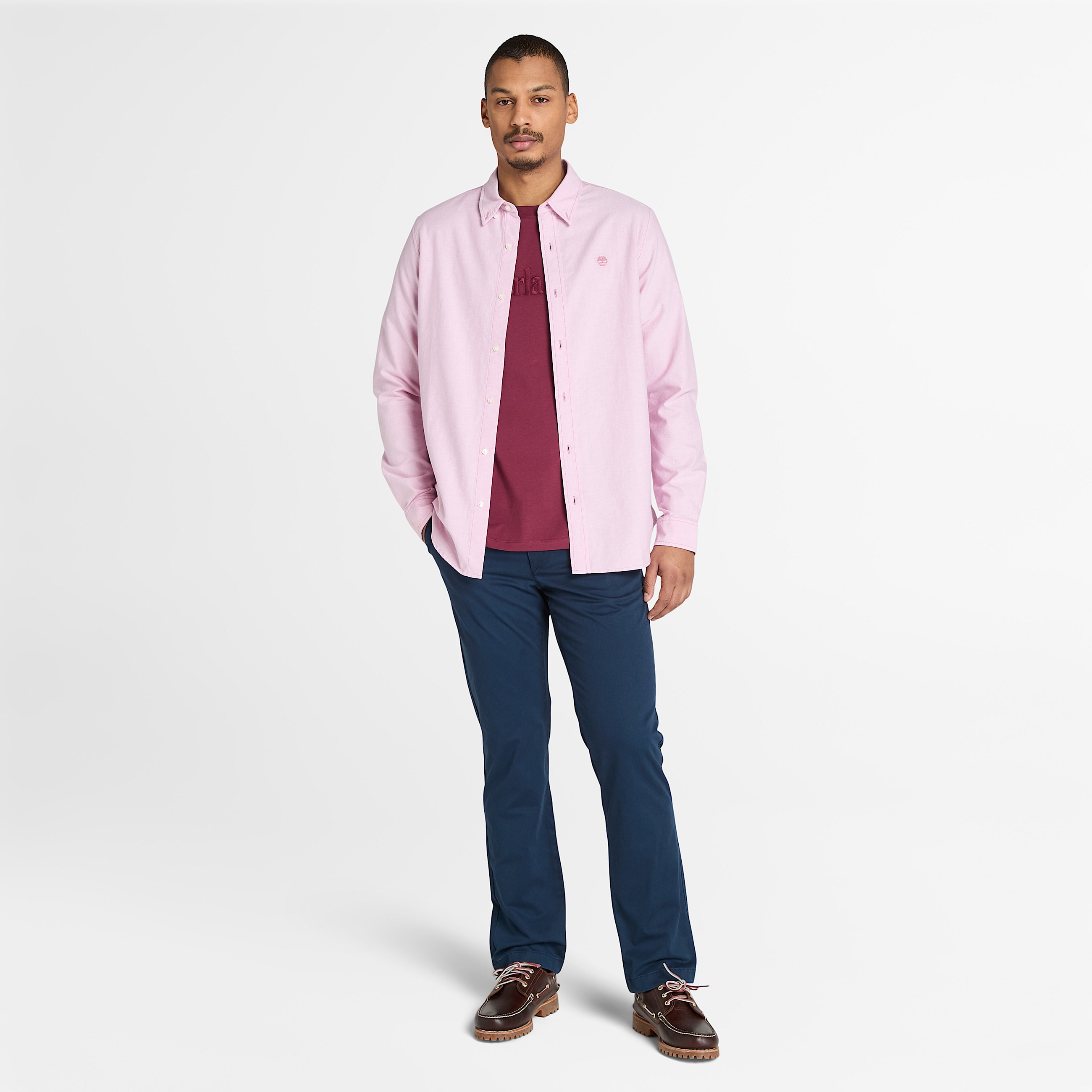 Mens Hampton ShortSleeve TShirt TBL Burgundy ALT1