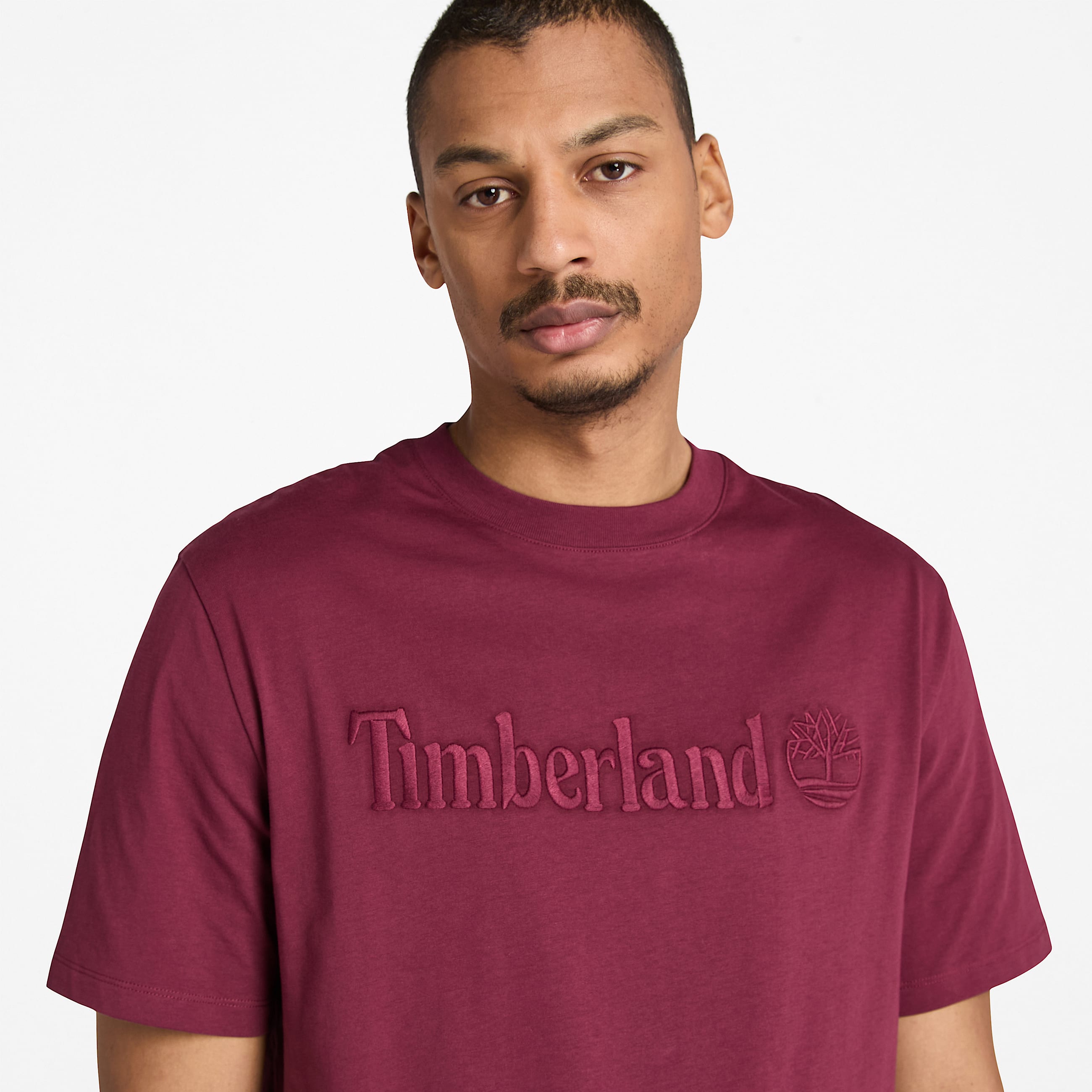 Mens Hampton ShortSleeve TShirt TBL Burgundy ALT2