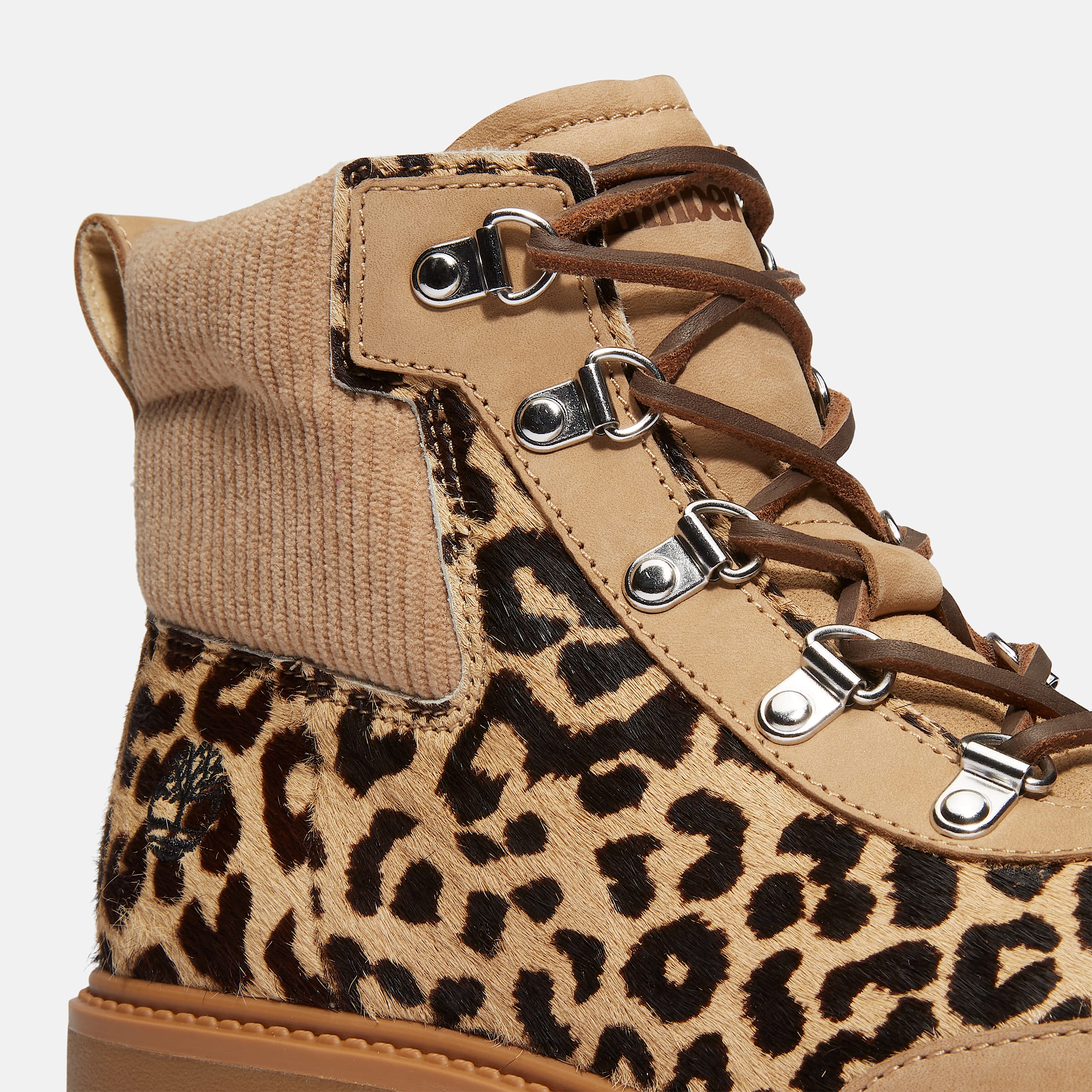 Womens Stone Street Platform Hiker Boot TBL Leopard PrintBeige Nubuck ALT7