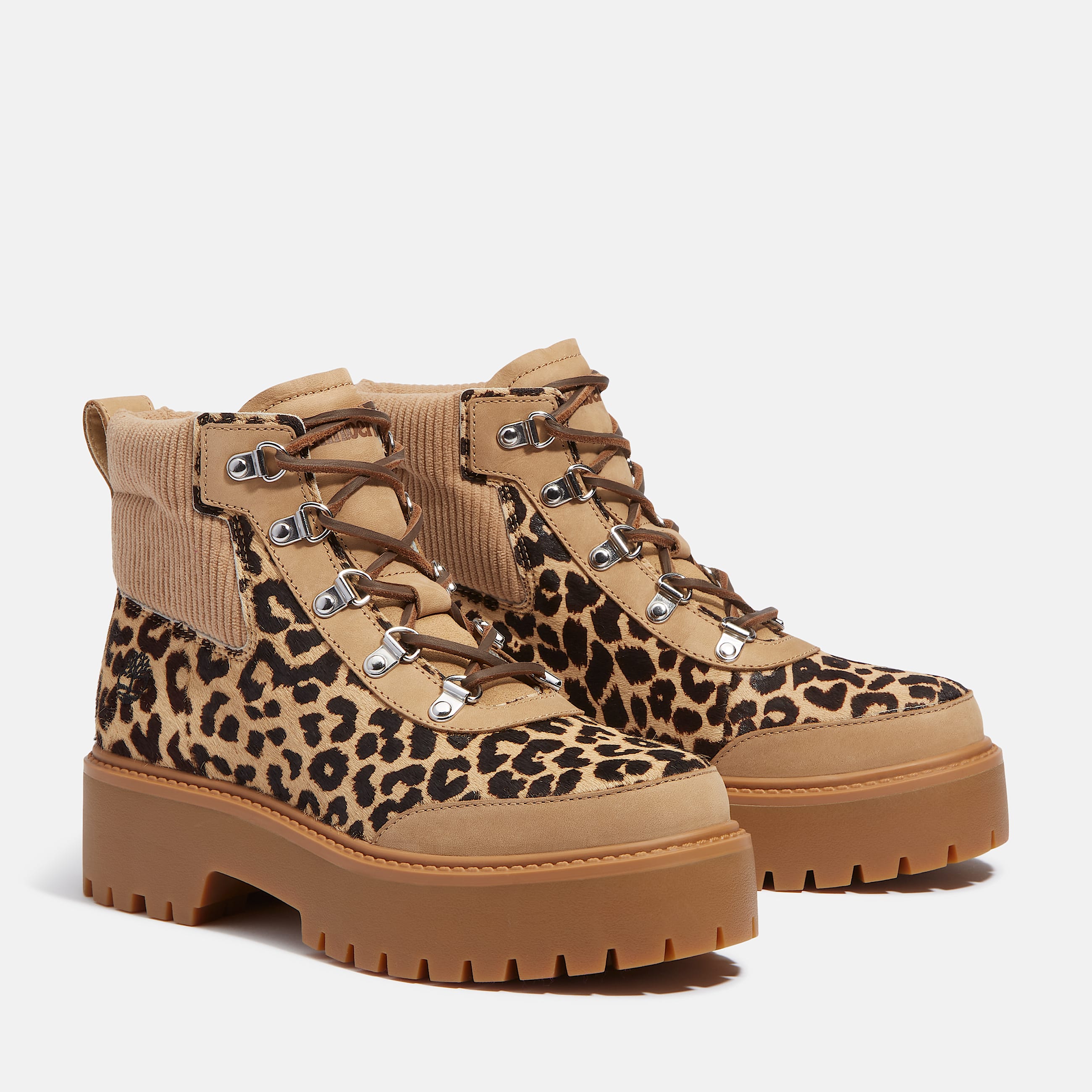 Womens Stone Street Platform Hiker Boot TBL Leopard PrintBeige Nubuck ALT4