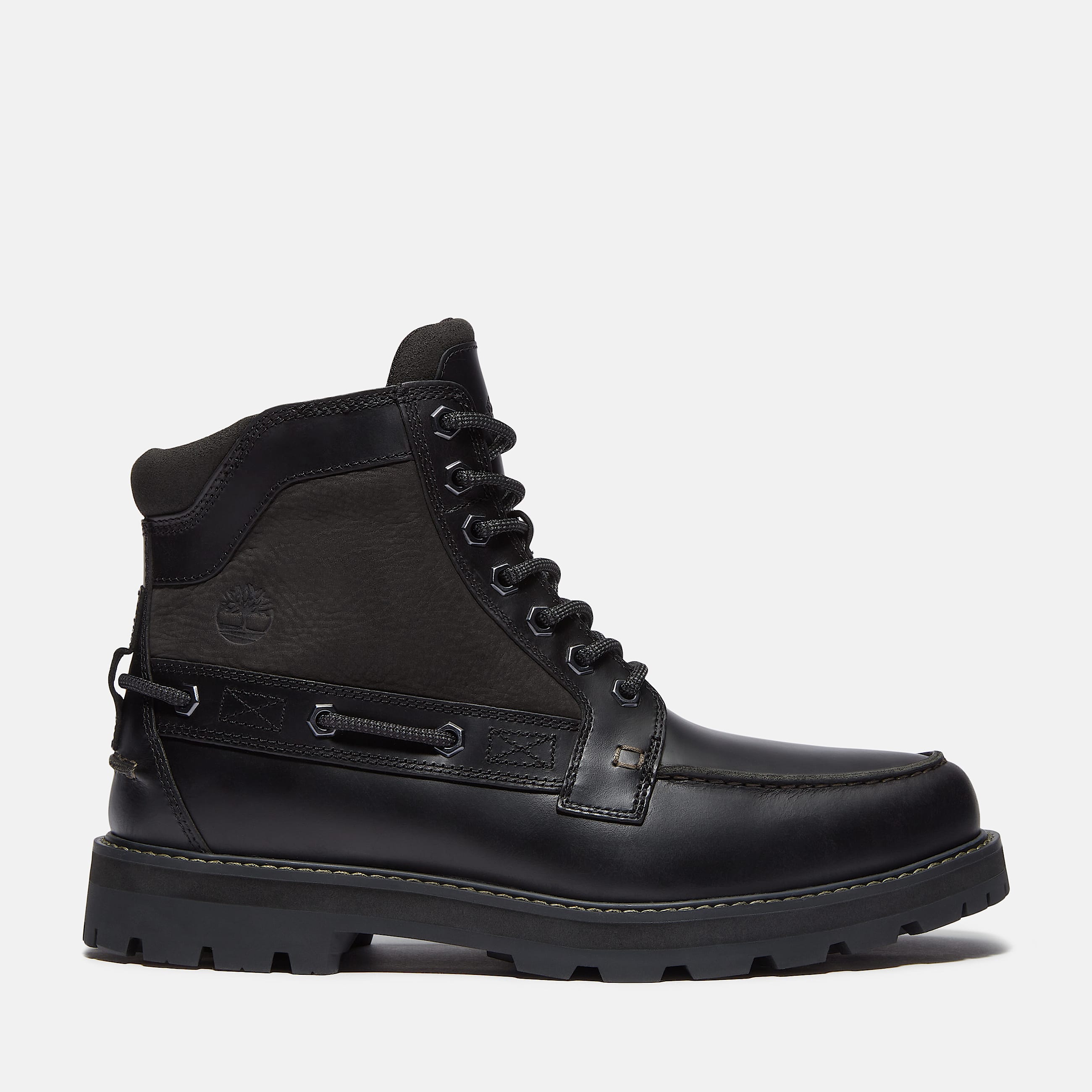 Botte Britton Road  bout mocassin pour hommes TBL Cuir pleine fleur noir HERO