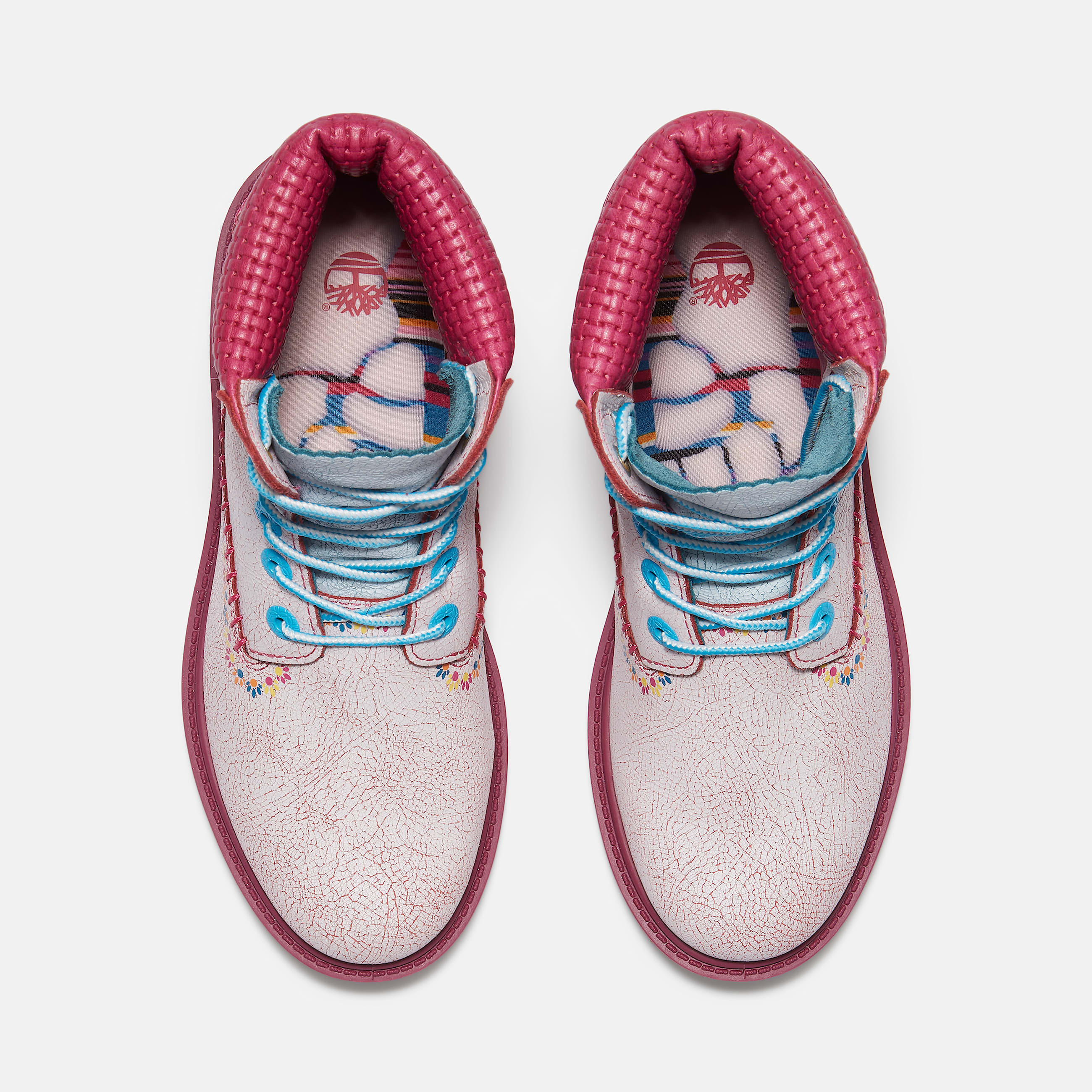 Womens Dia de Muertos 6Inch Premium Boot TBL White FullGrain ALT2