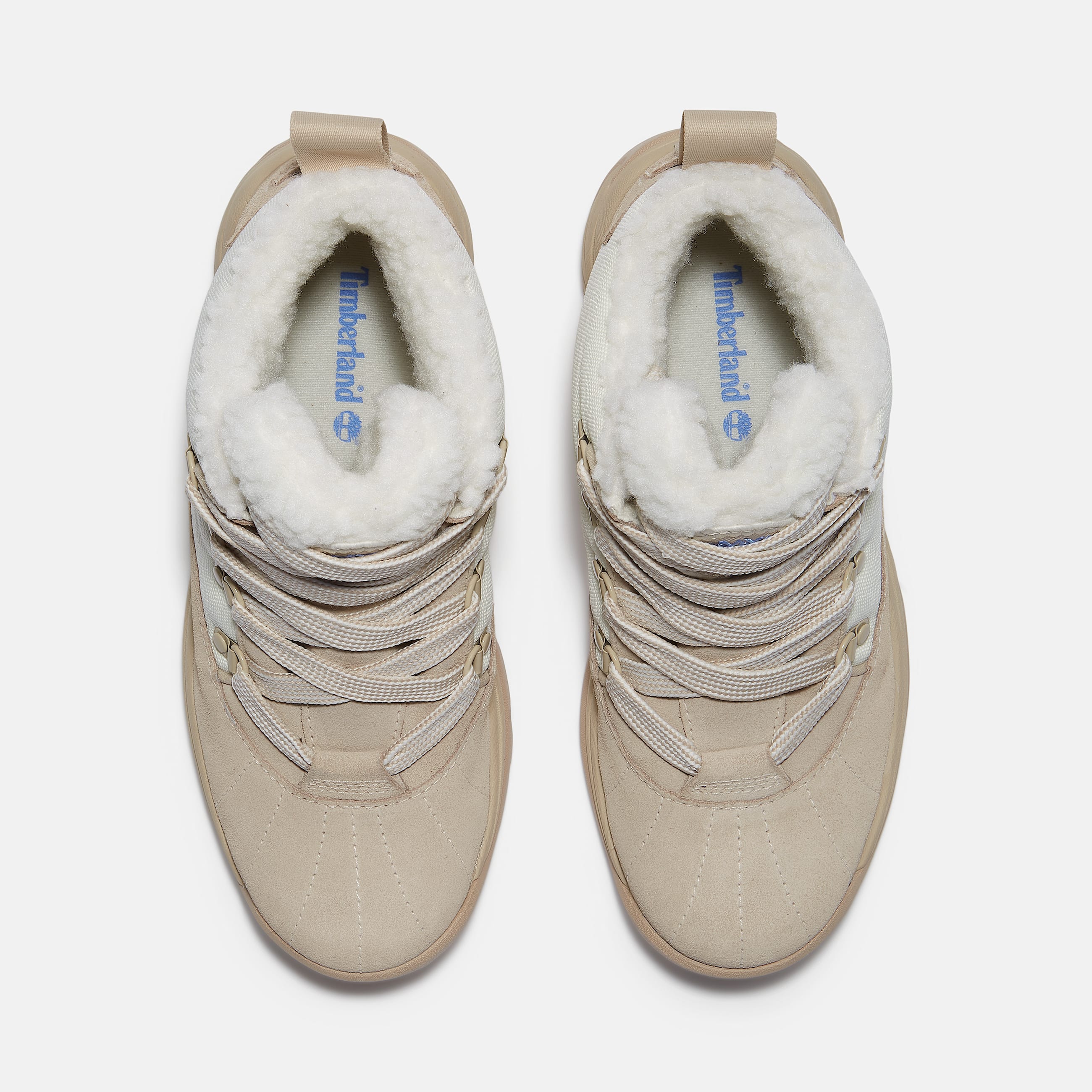 Womens White Ledge Waterproof Snow Boot TBL Light Beige Suede ALT2