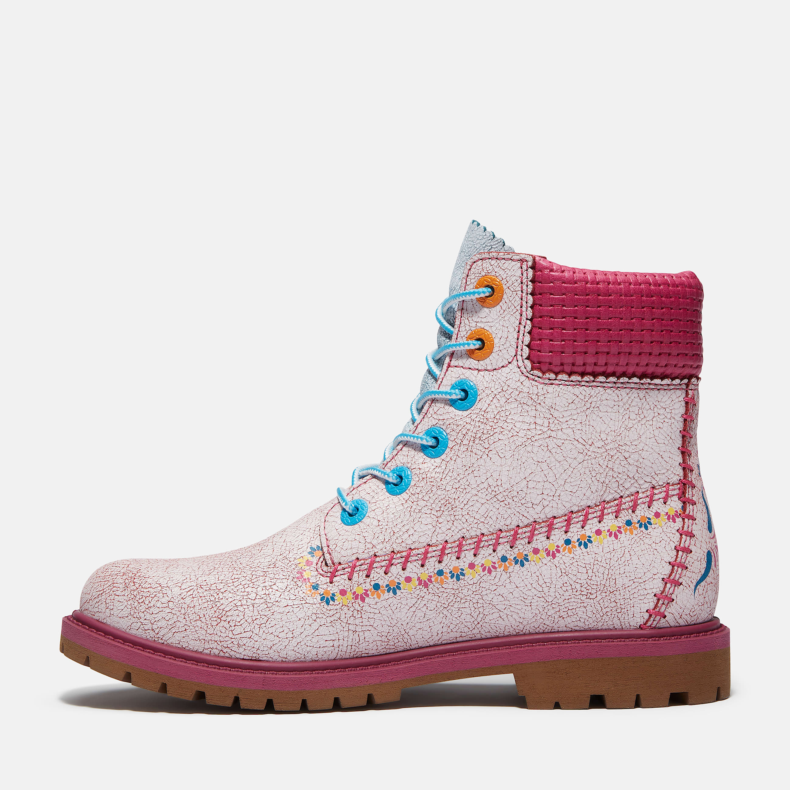 Womens Dia de Muertos 6Inch Premium Boot TBL White FullGrain ALT6