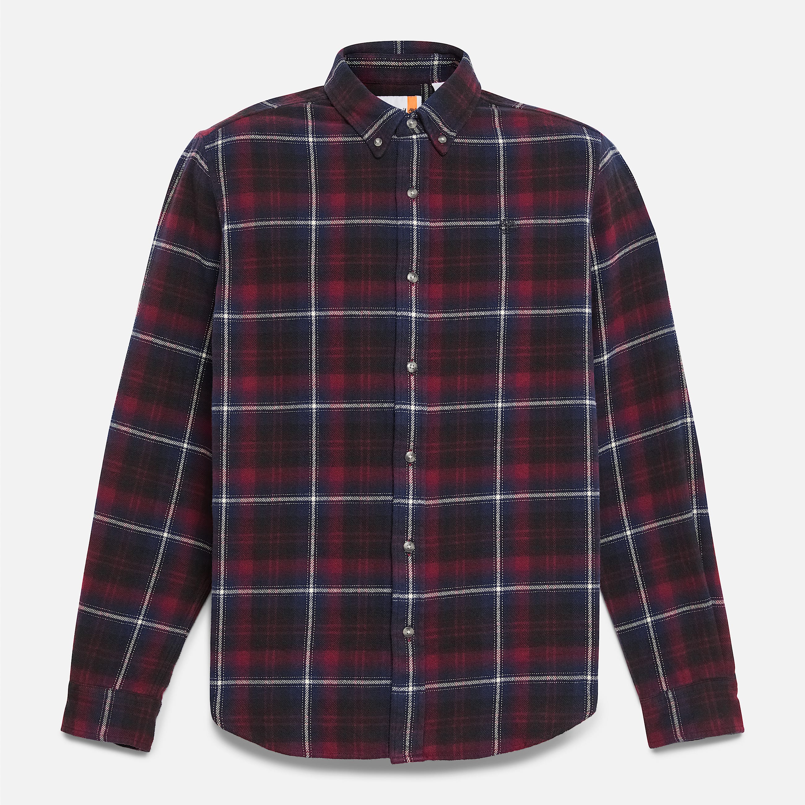Mens Midweight Flannel Checkered Shirt TBL Burgundy ALT10