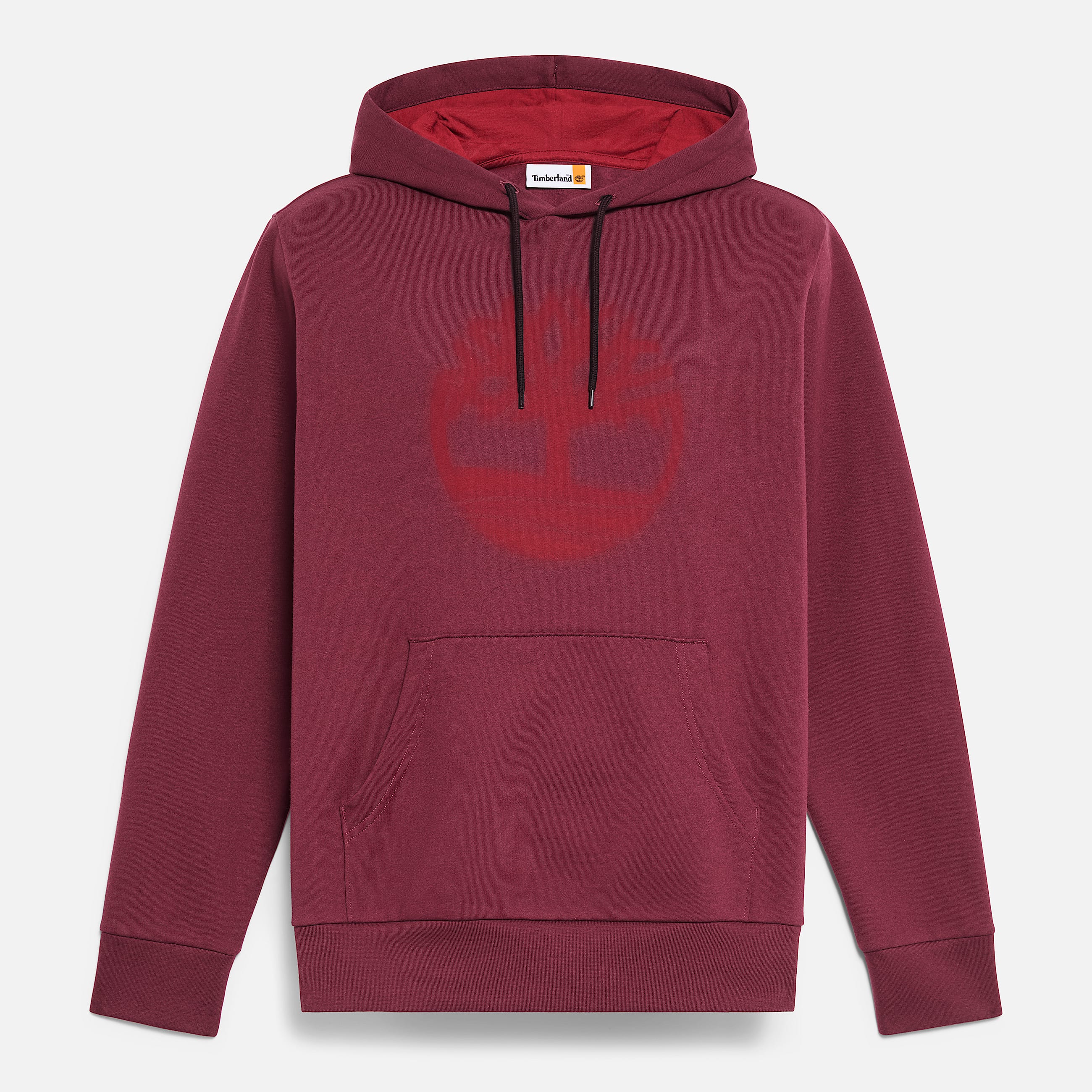 Mens Northwood Tree Logo Brushed Back Hoodie TBL Burgundy ALT10