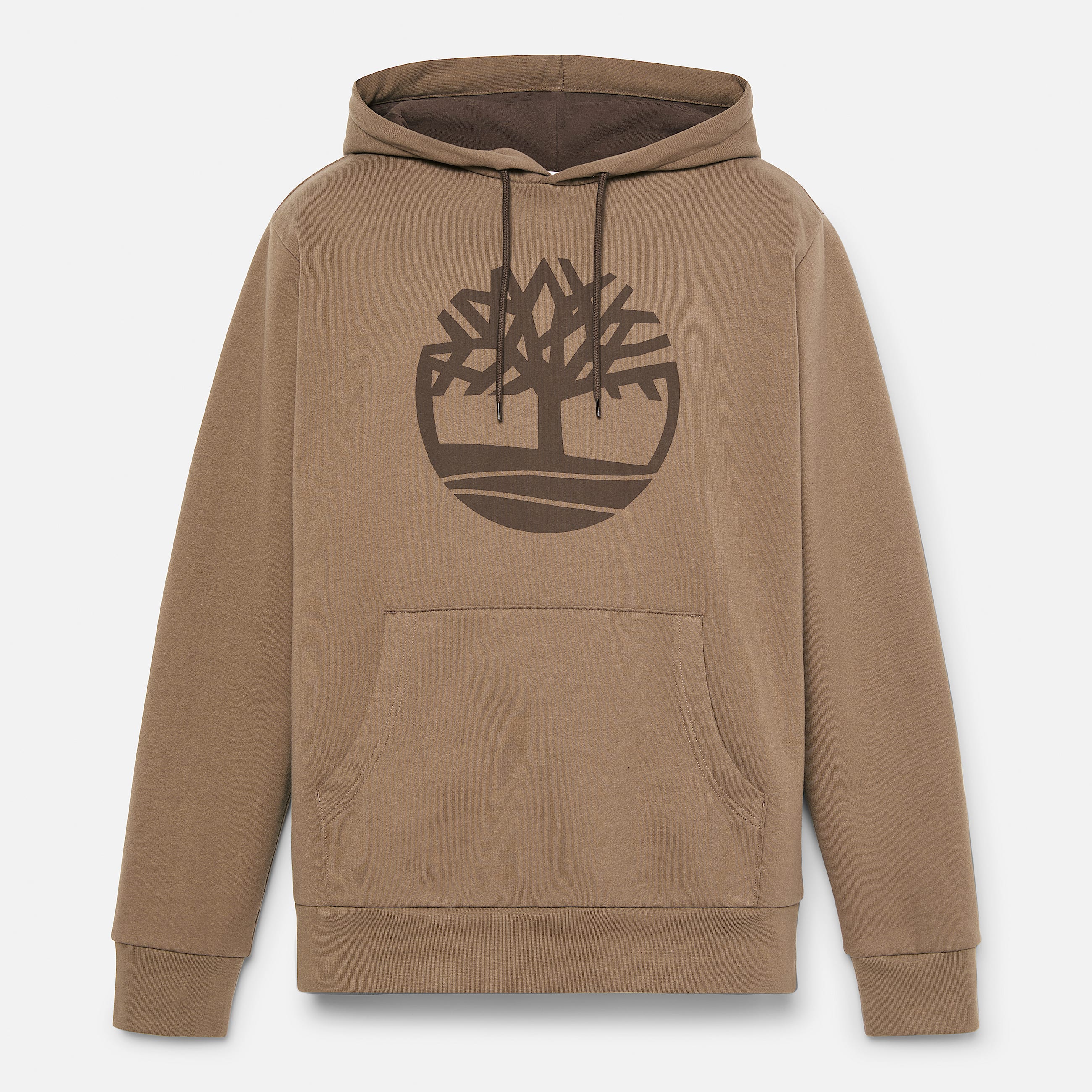 Mens Northwood Tree Logo Brushed Back Hoodie TBL Medium Brown ALT10