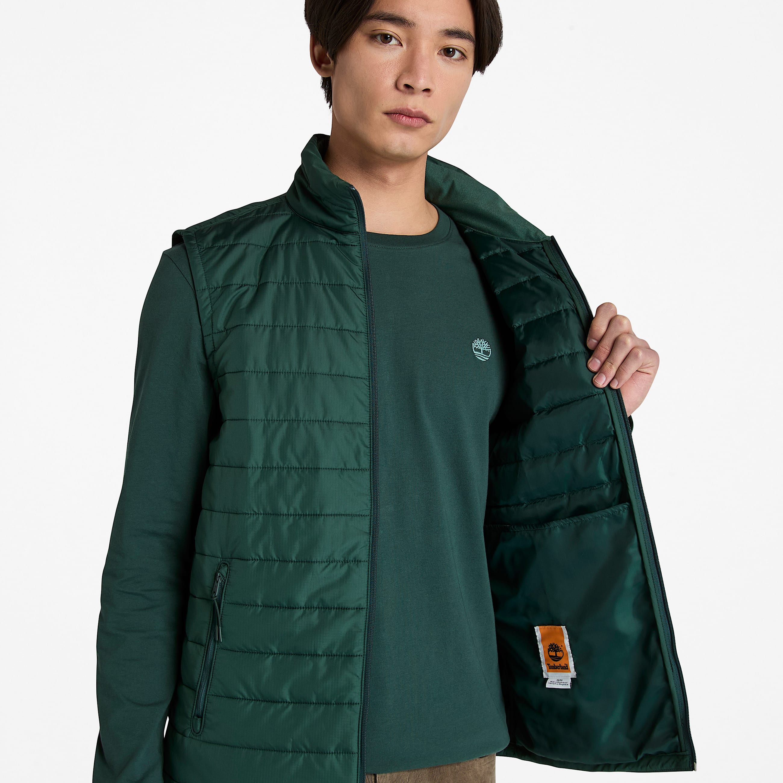 Mens Mt Eastmann Lightweight Puffer Vest TBL Green ALT2