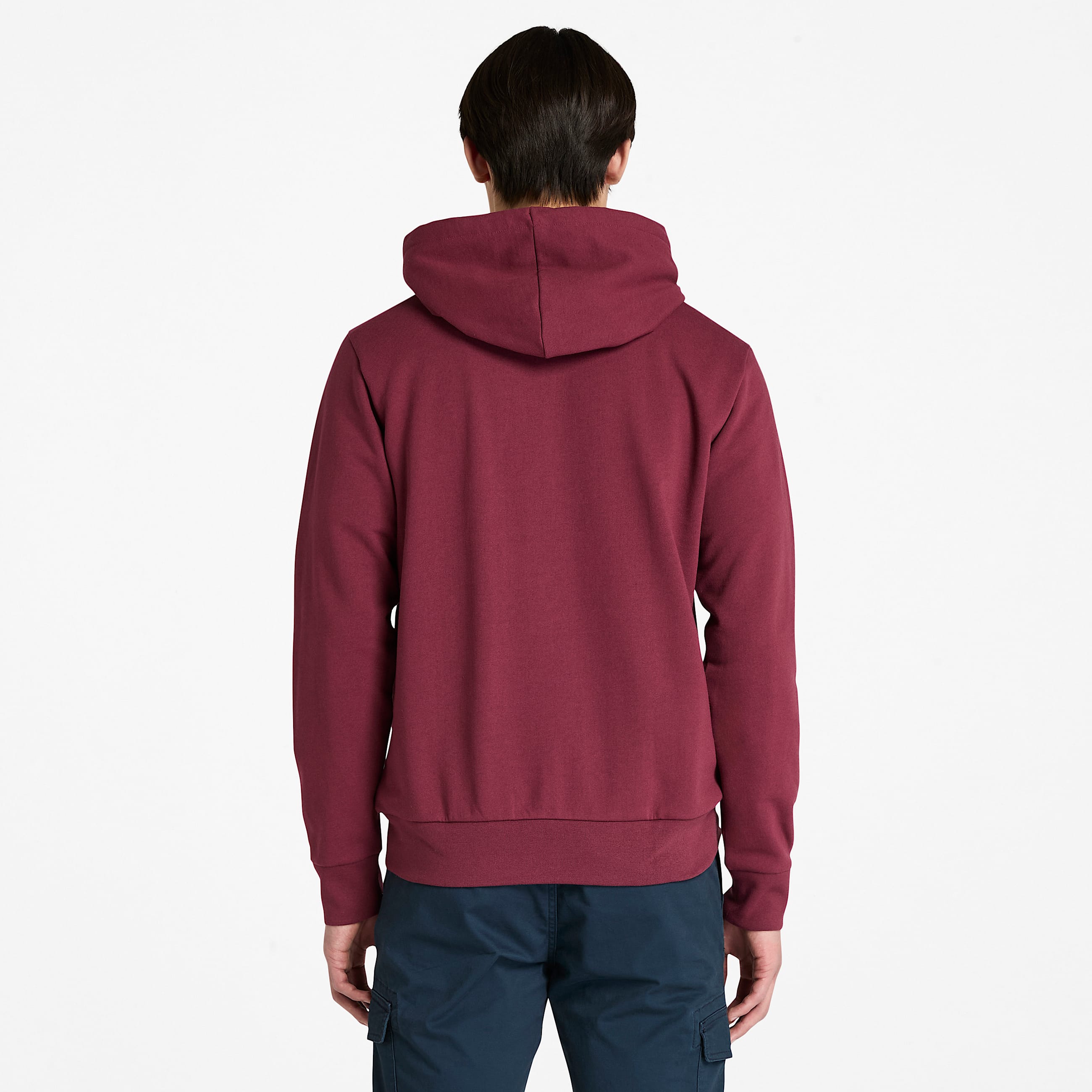 Mens Northwood Tree Logo Brushed Back Hoodie TBL Burgundy ALT9