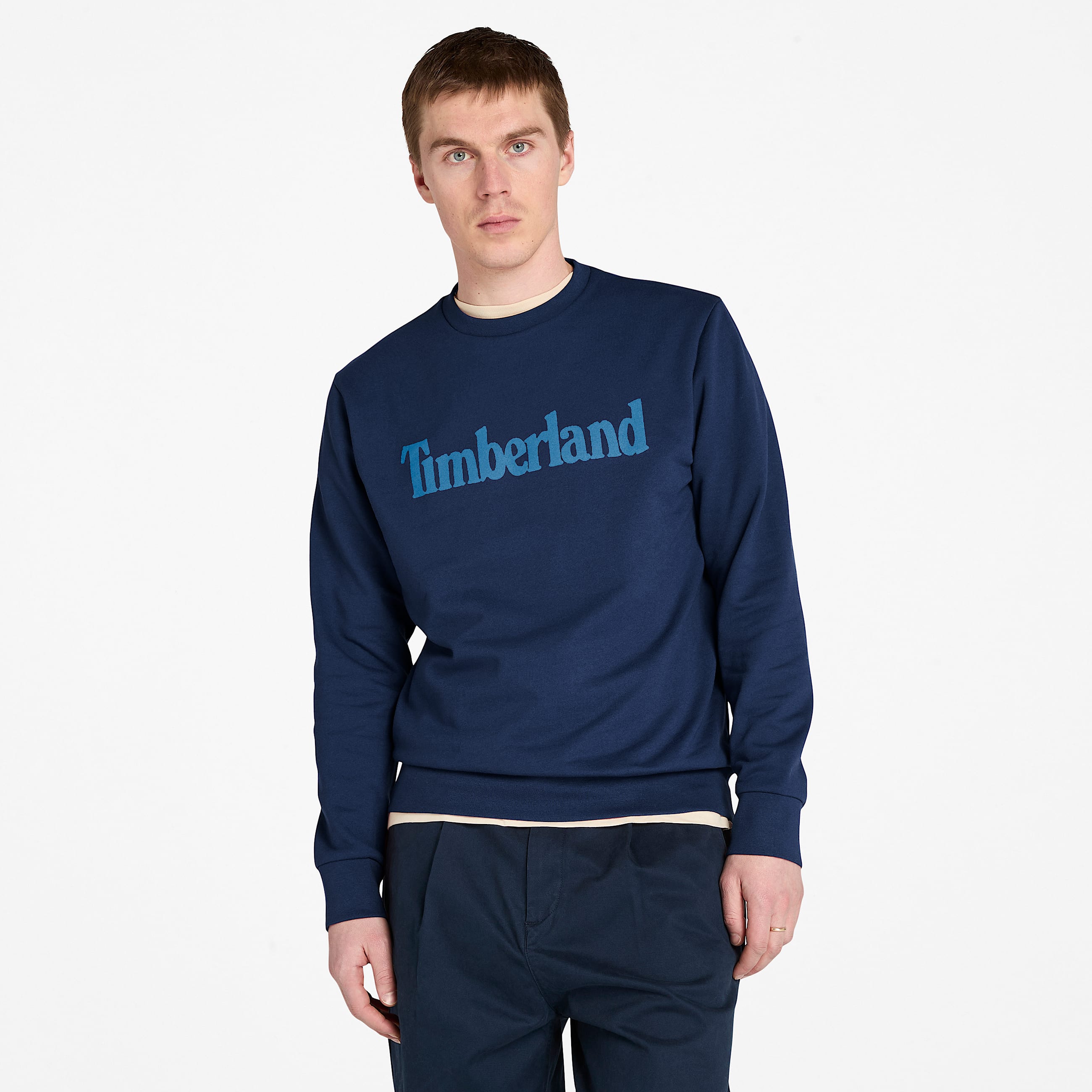 Mens Northwood Brushed Back Crewneck Sweatshirt TBL Navy HERO