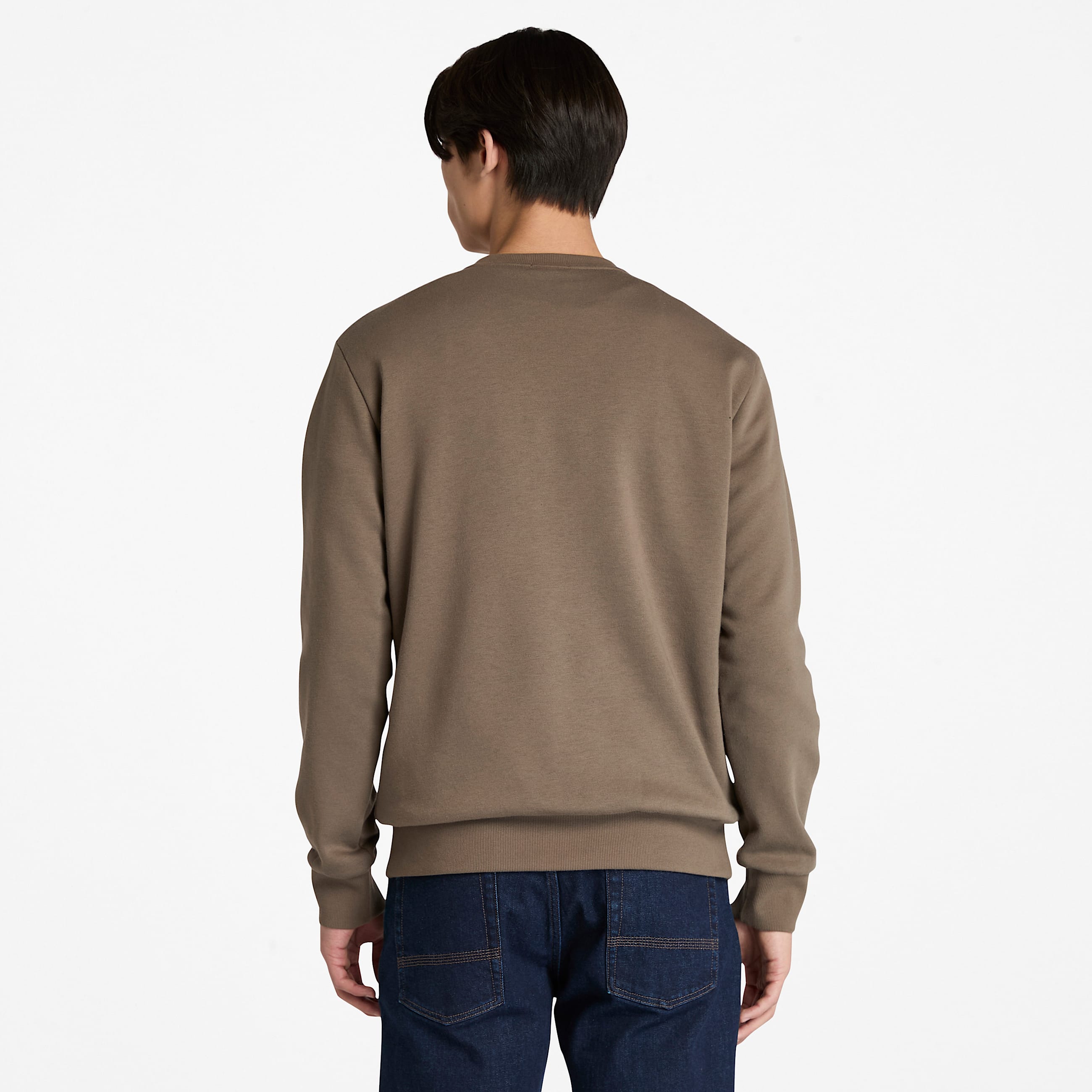 Mens Northwood Brushed Back Crewneck Sweatshirt TBL Medium Brown ALT9