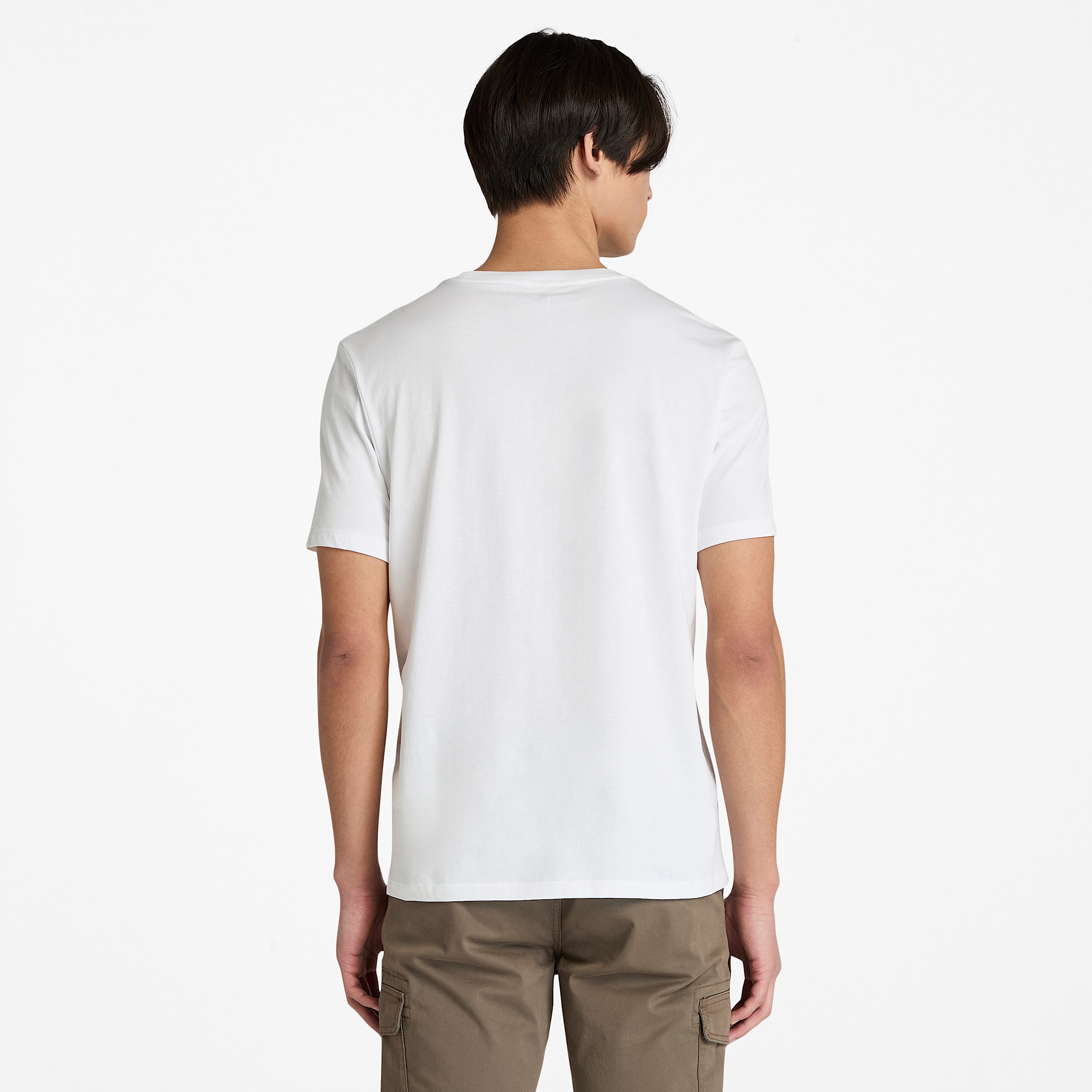 Mens Oyster River US Chest Logo Short Sleeve TShirt TBL White ALT9