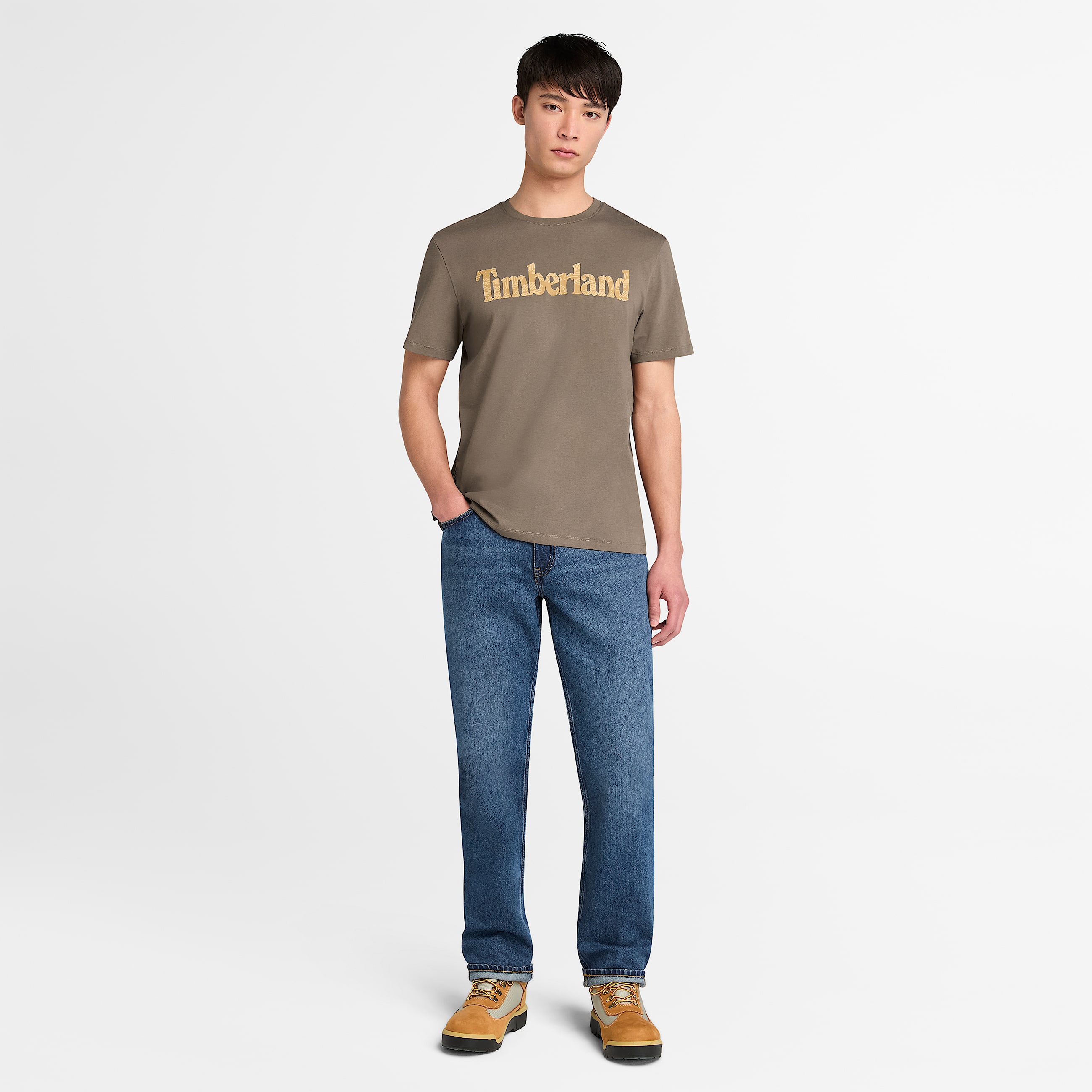 Mens Northwood Logo ShortSleeve TShirt TBL Medium Brown ALT1